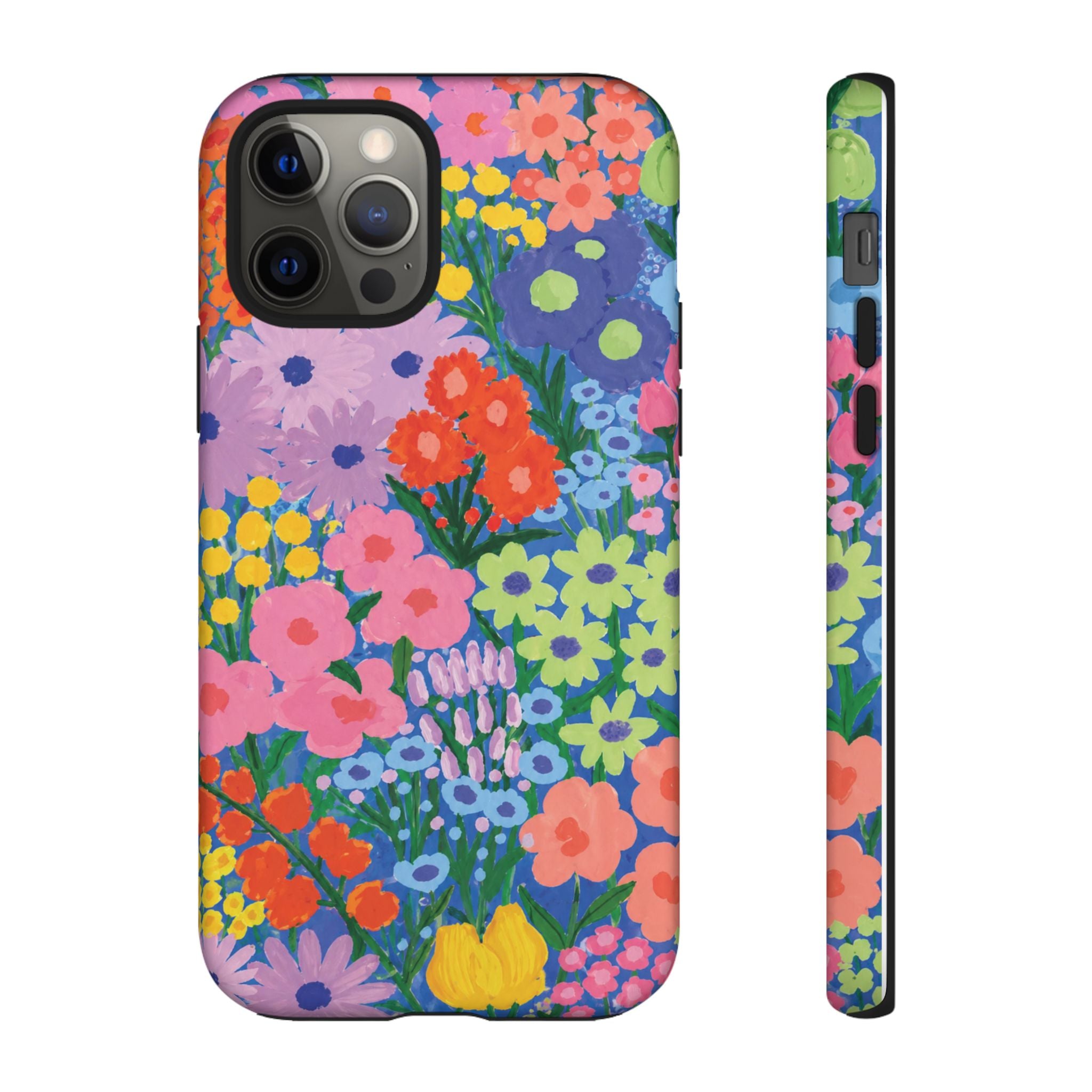 Colorful Floral Pattern Cute Aesthetic Tough Case