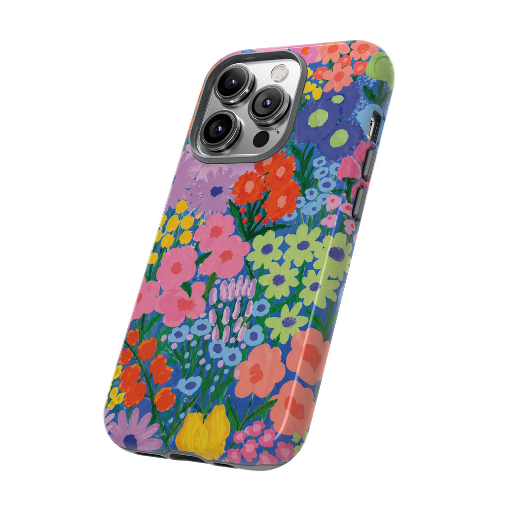 Colorful Floral Pattern Cute Aesthetic Tough Case