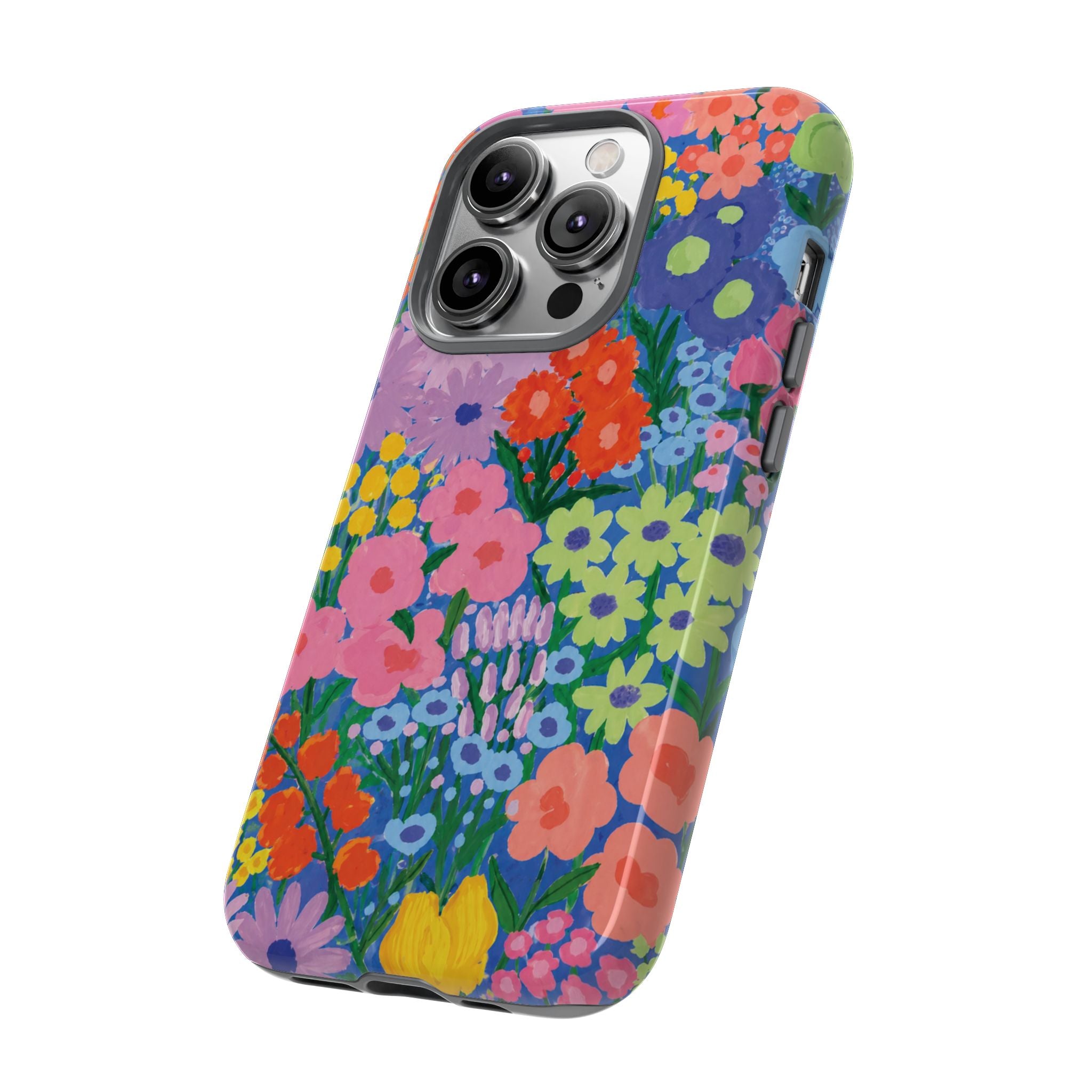 Colorful Floral Pattern Cute Aesthetic Tough Case