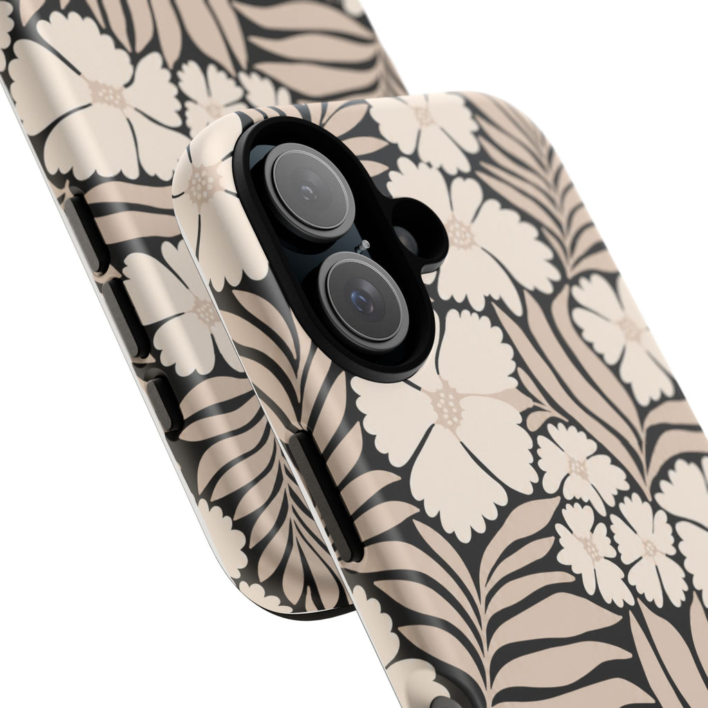 Neutral Floral Silhouette Tough Case