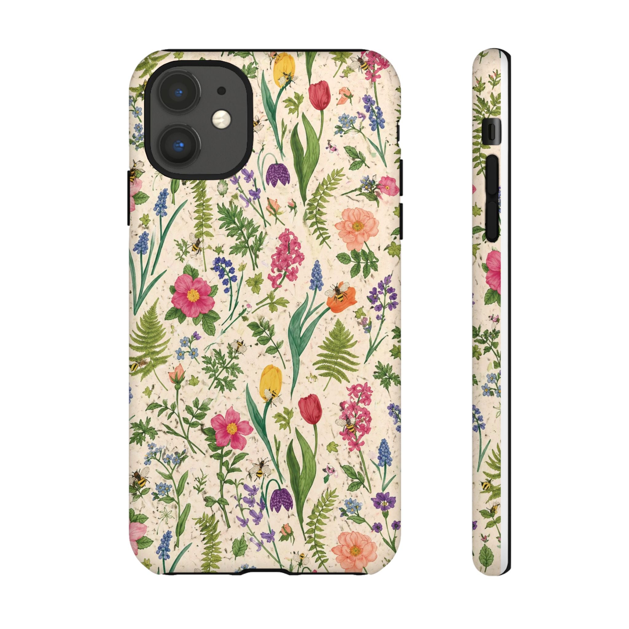 Spring Floral & Bee Pattern Tough Case