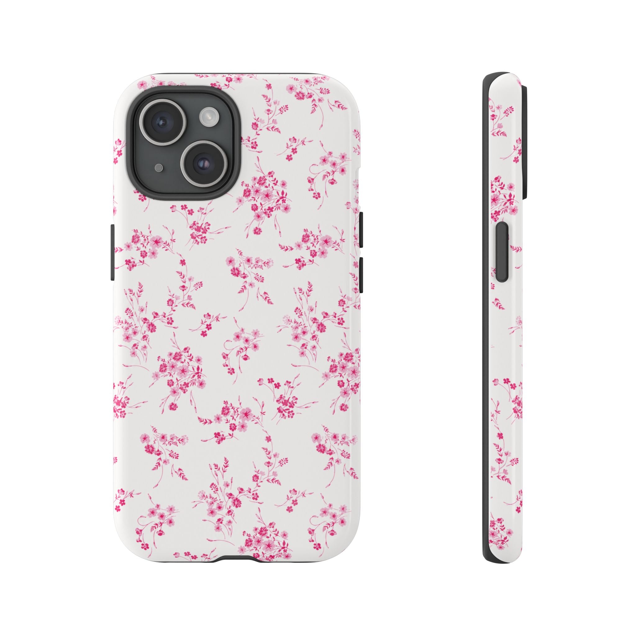 Burgundy Ditsy Floral Tough Case