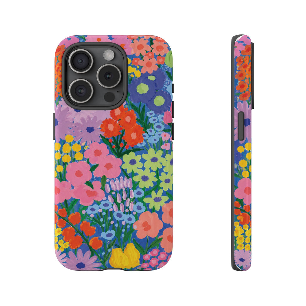 Colorful Floral Pattern Cute Aesthetic Tough Case
