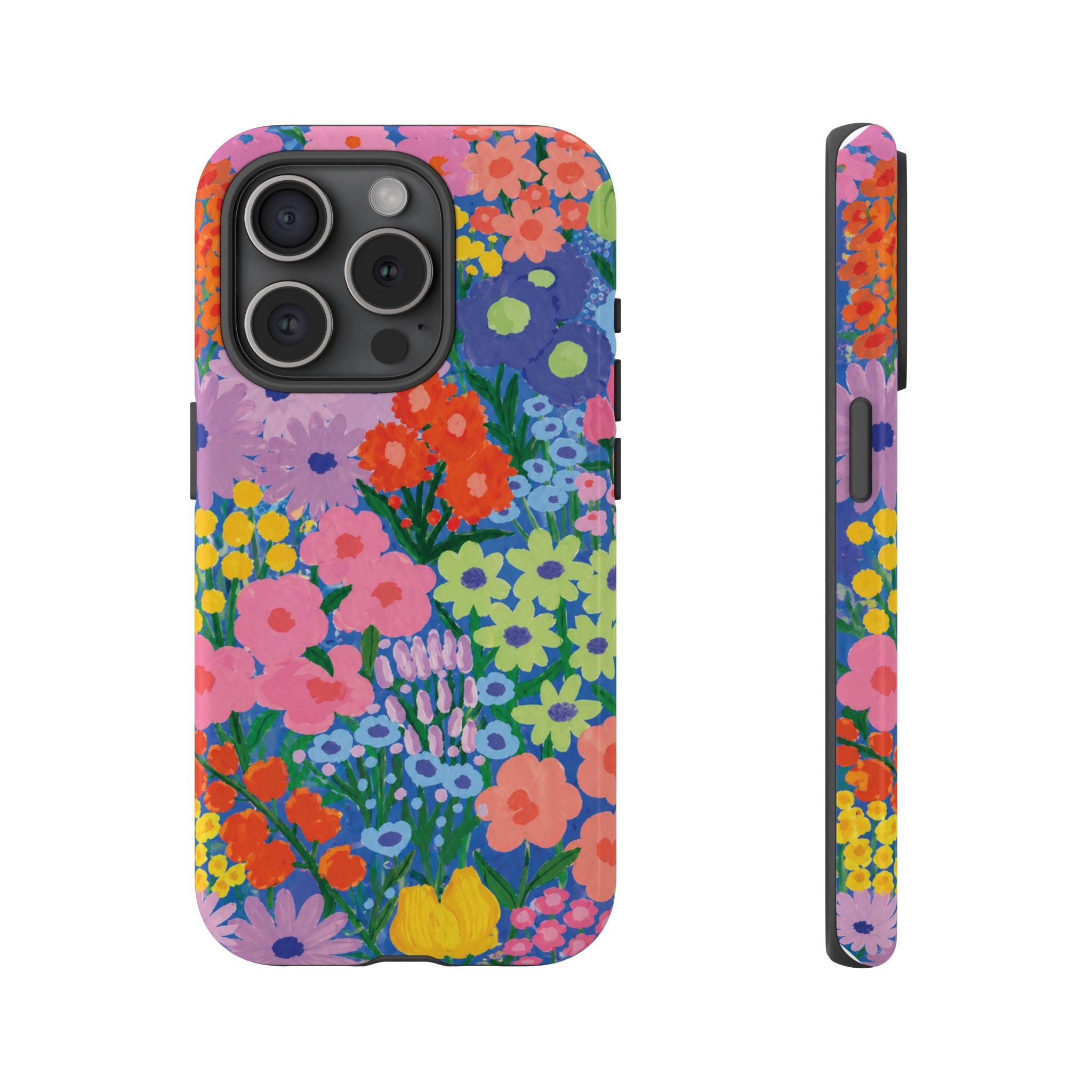 Colorful Floral Pattern Cute Aesthetic Tough Case