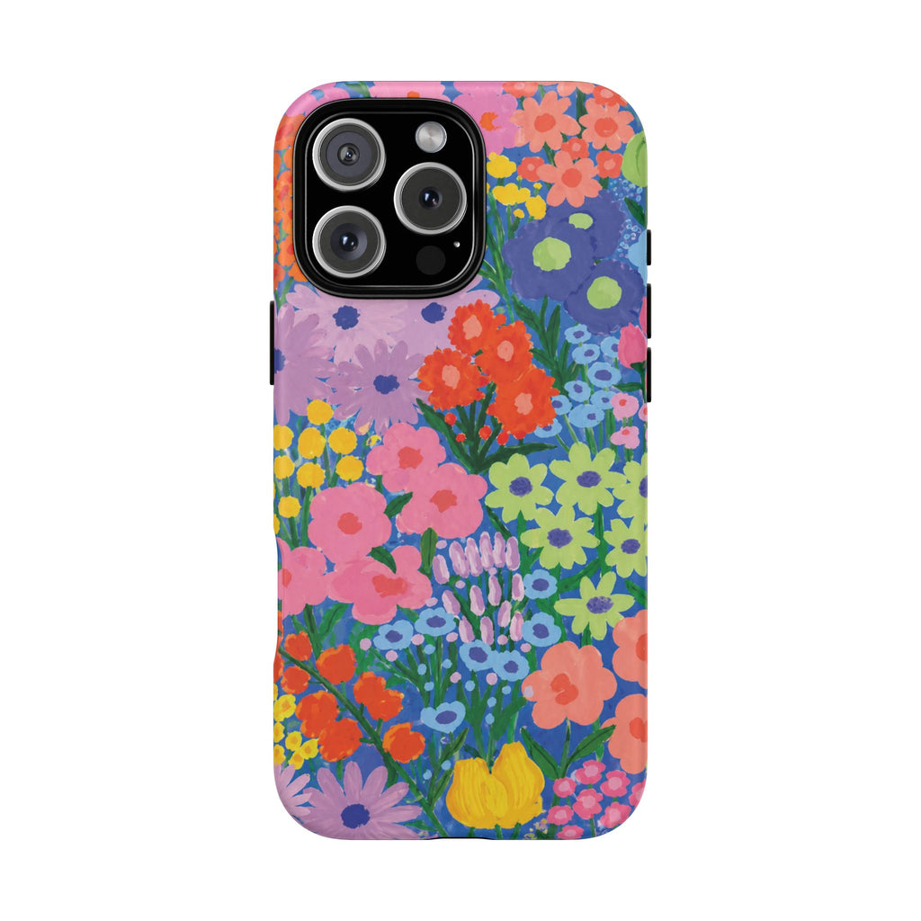 Colorful Floral Pattern Cute Aesthetic Tough Case