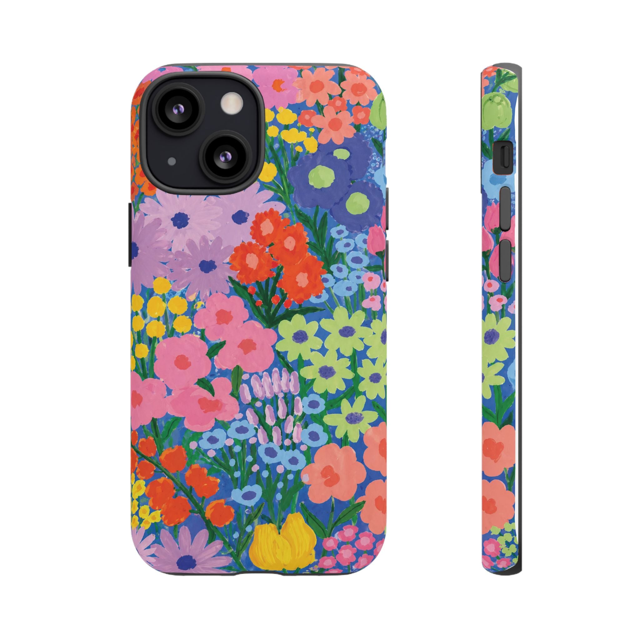Colorful Floral Pattern Cute Aesthetic Tough Case
