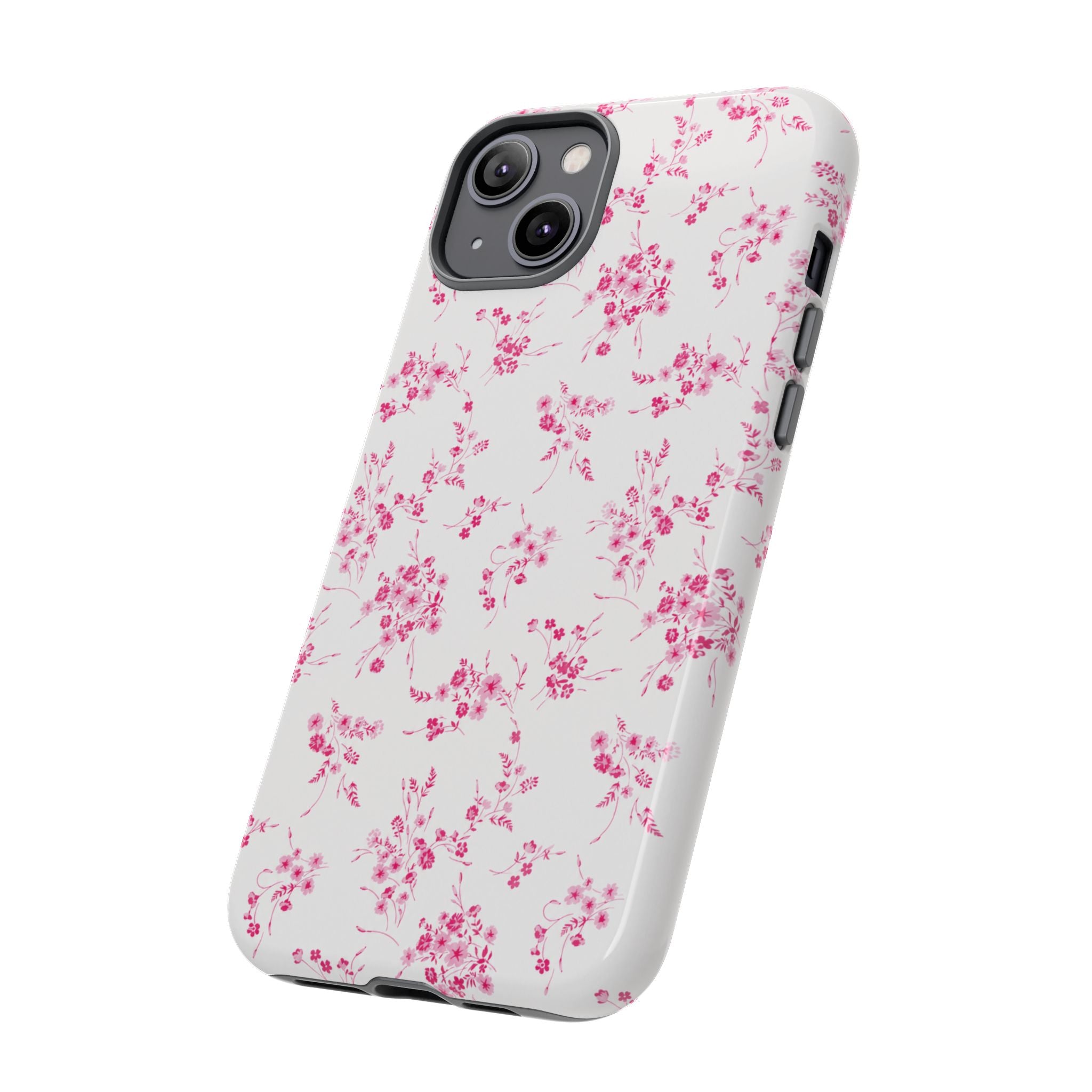 Burgundy Ditsy Floral Tough Case