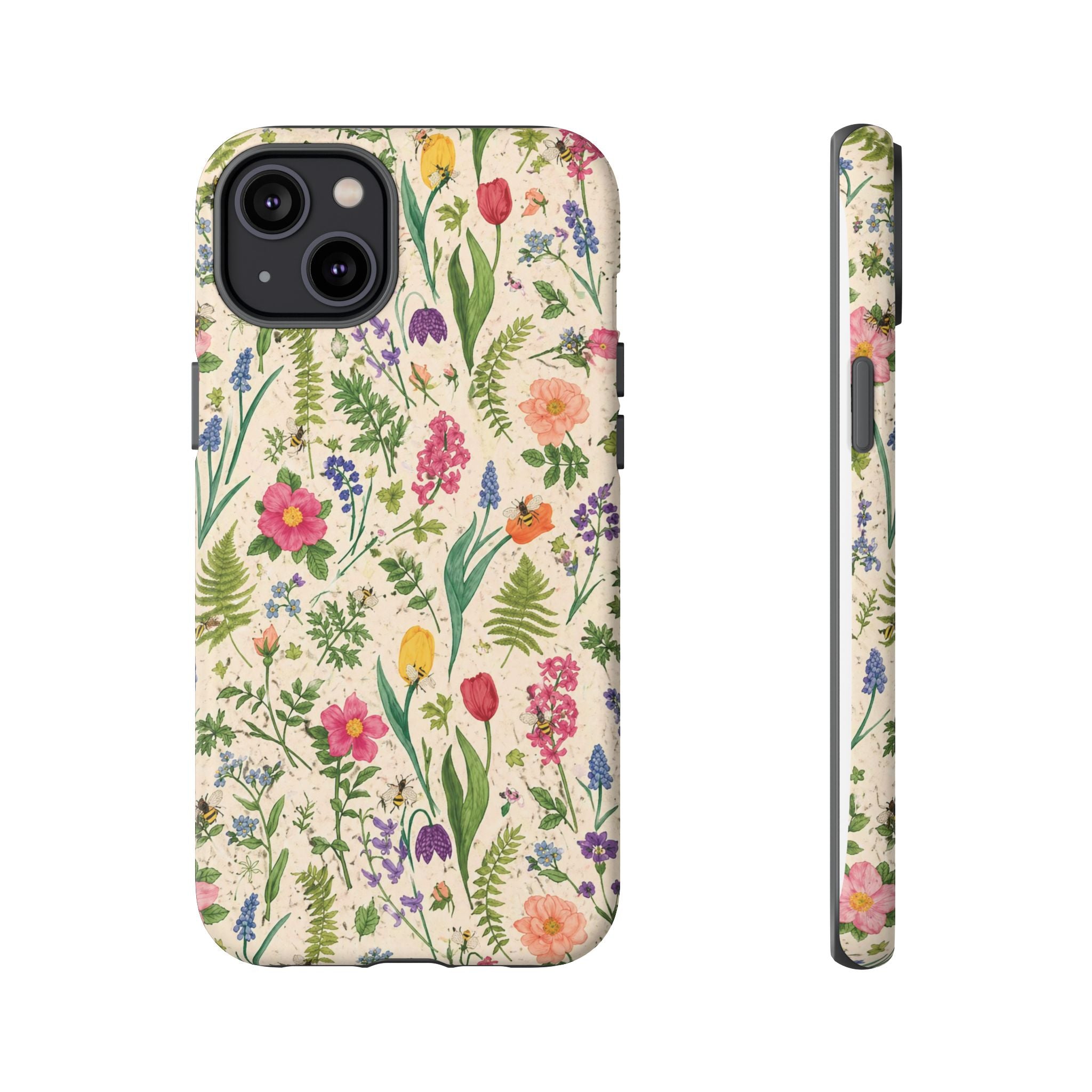 Spring Floral & Bee Pattern Tough Case
