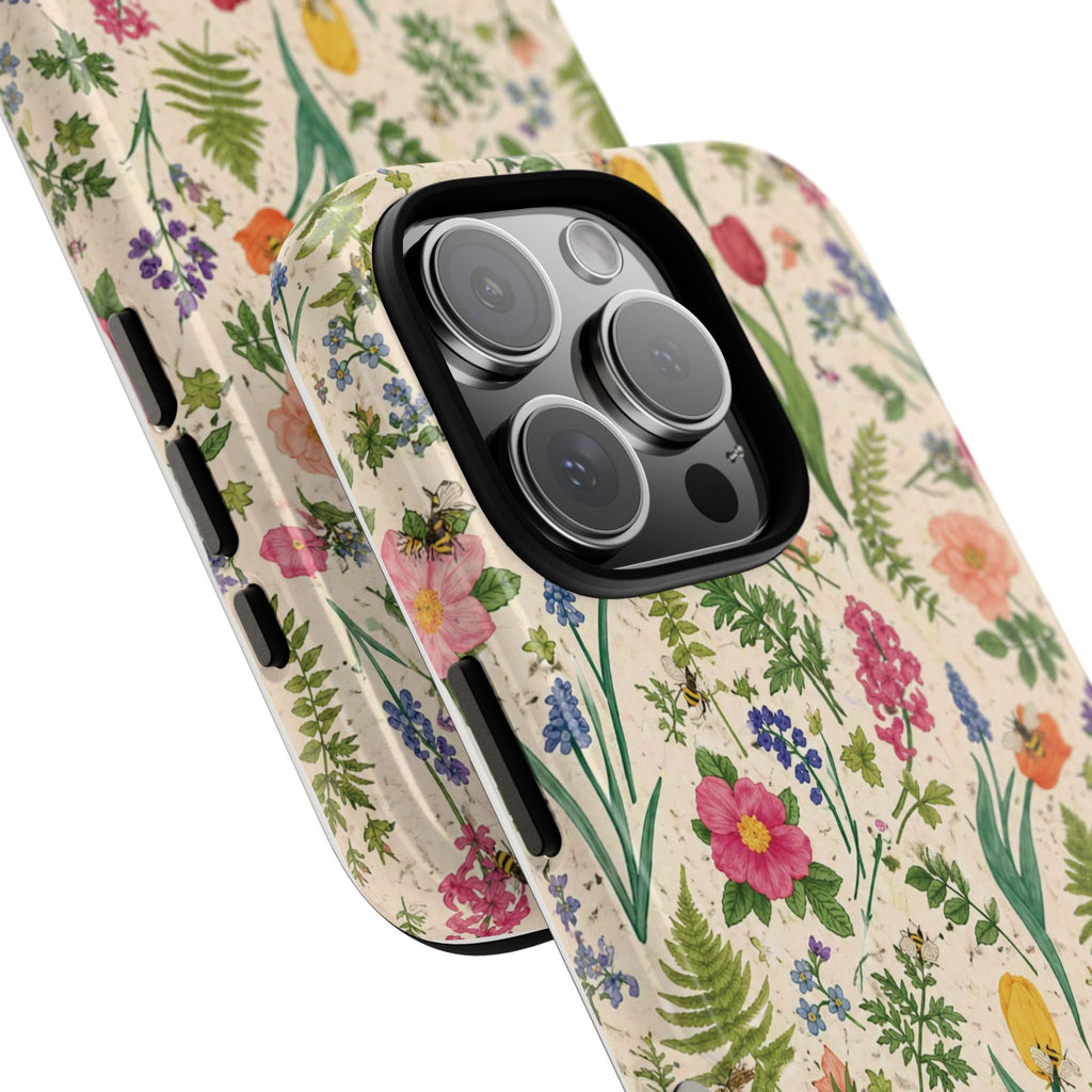 Spring Floral & Bee Pattern Tough Case