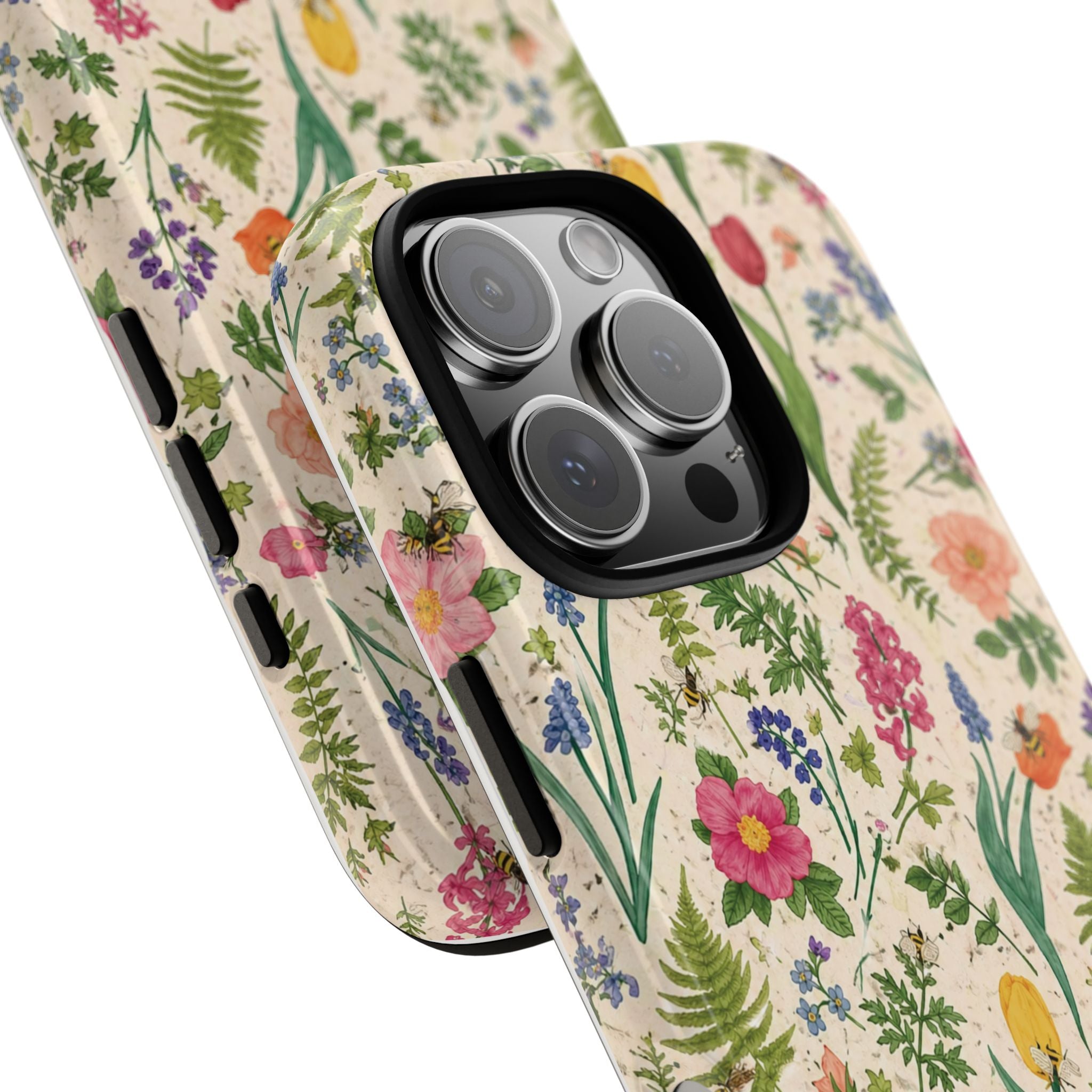 Spring Floral & Bee Pattern Tough Case