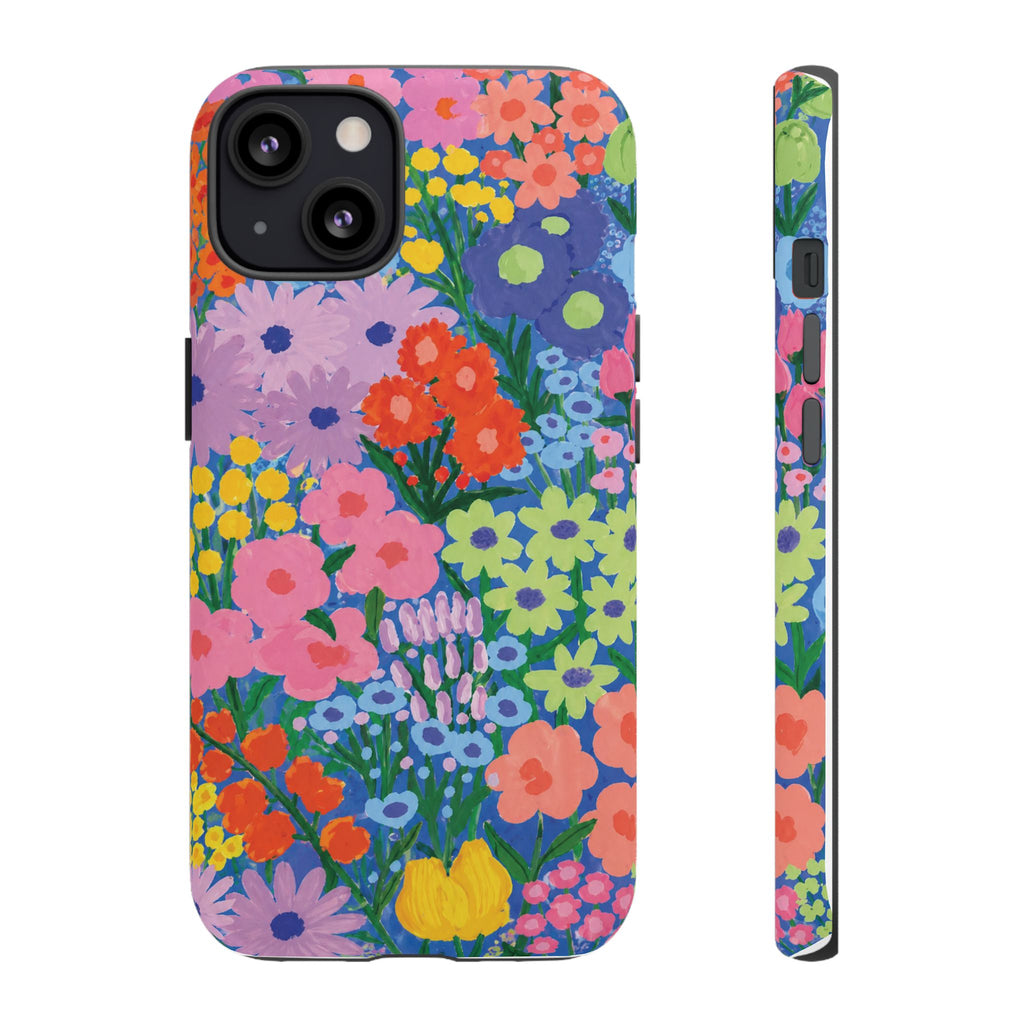 Colorful Floral Pattern Cute Aesthetic Tough Case
