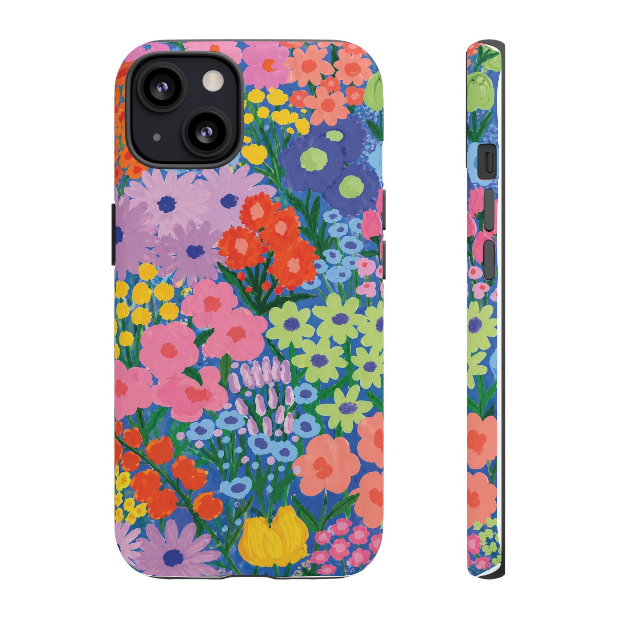 Colorful Floral Pattern Cute Aesthetic Tough Case
