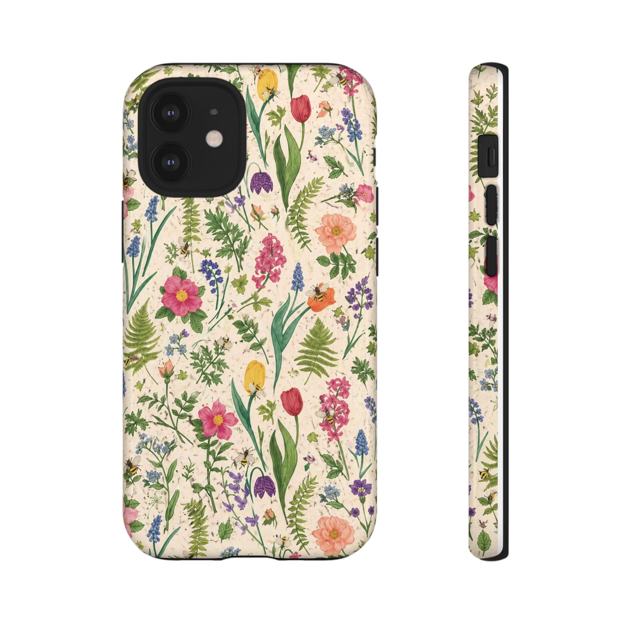 Spring Floral & Bee Pattern Tough Case