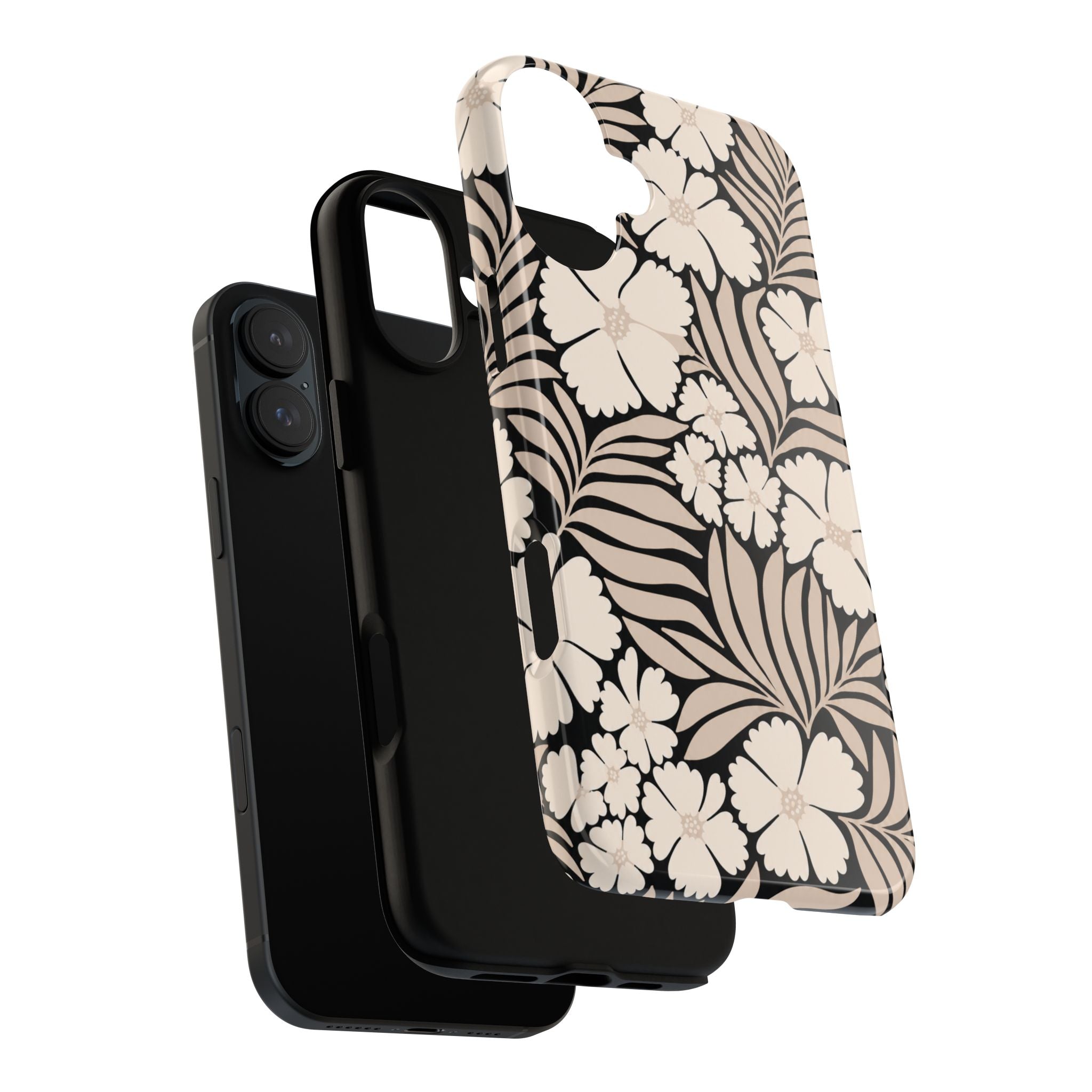 Neutral Floral Silhouette Tough Case