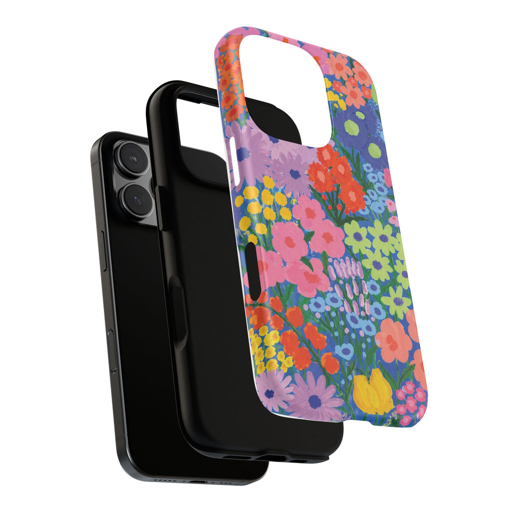 Colorful Floral Pattern Cute Aesthetic Tough Case