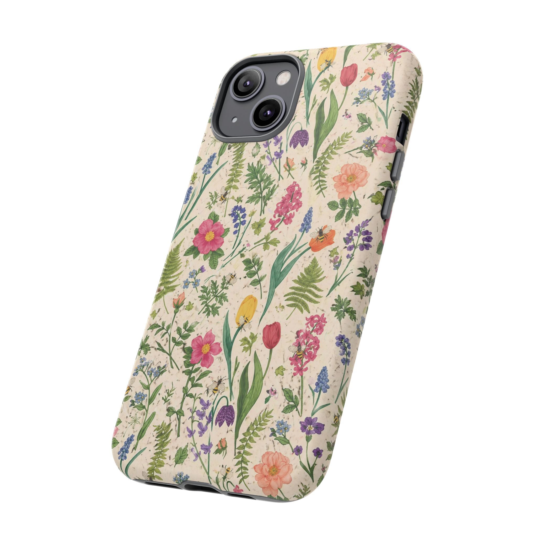 Spring Floral & Bee Pattern Tough Case