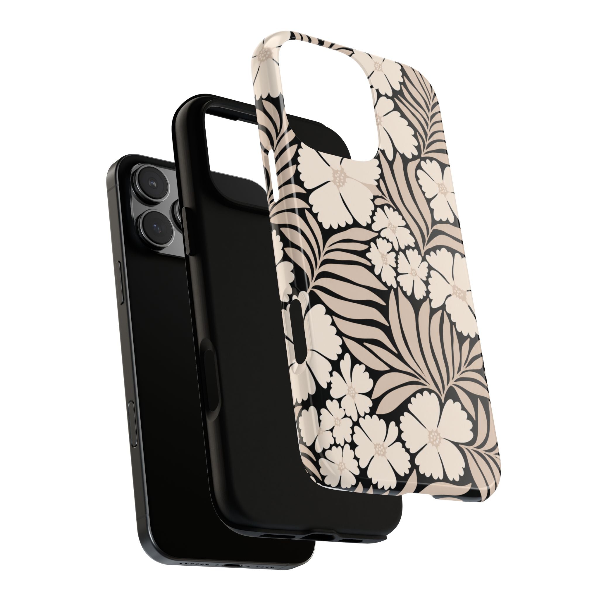 Neutral Floral Silhouette Tough Case