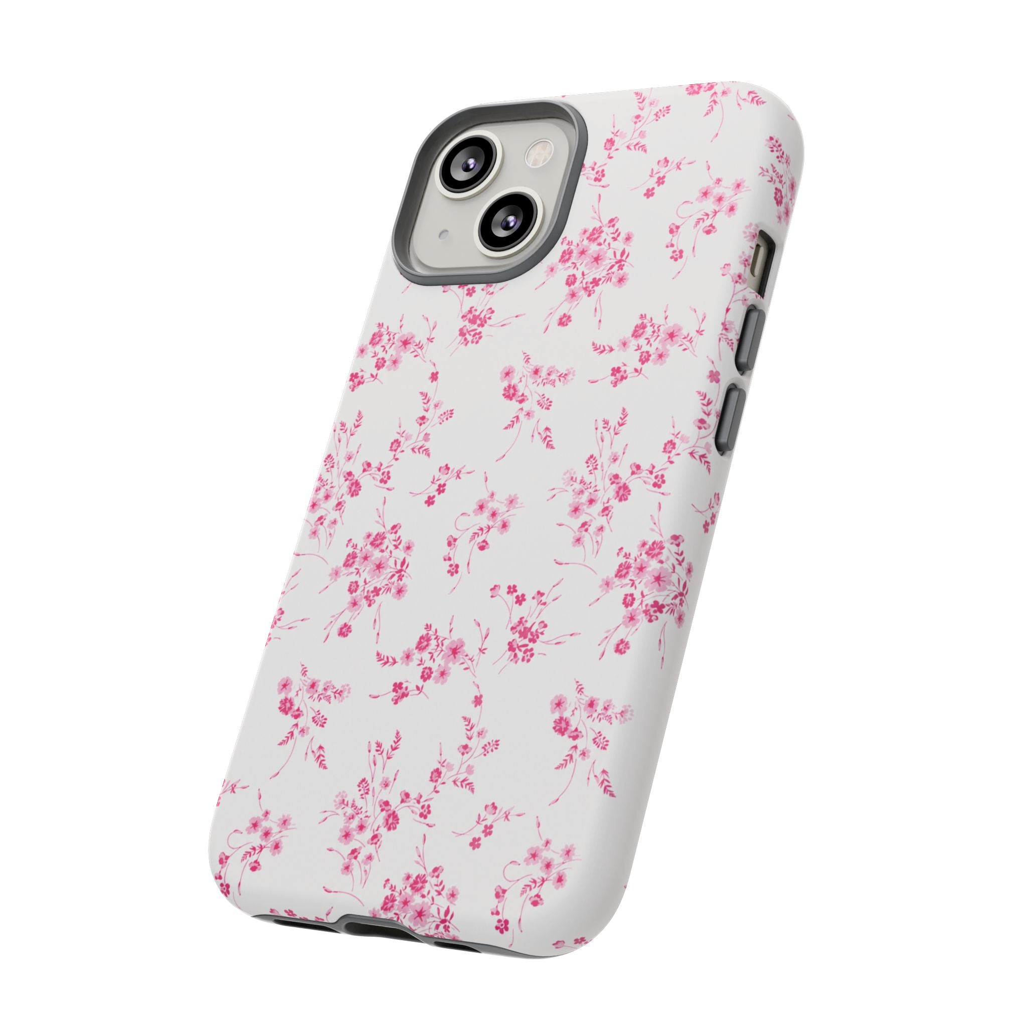 Burgundy Ditsy Floral Tough Case