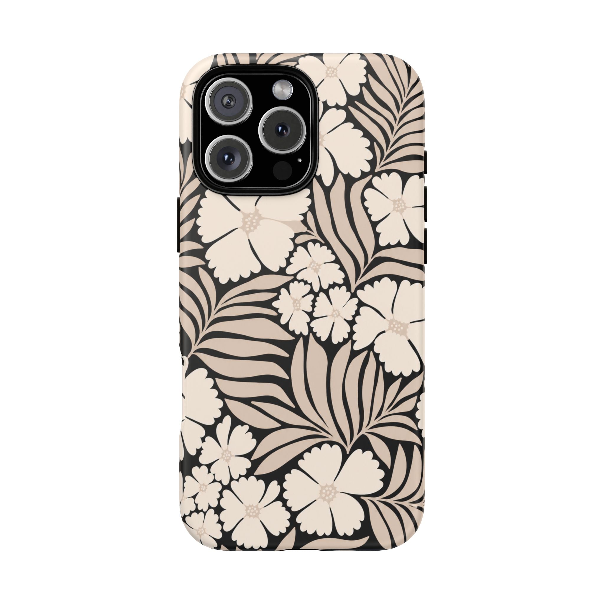 Neutral Floral Silhouette Tough Case