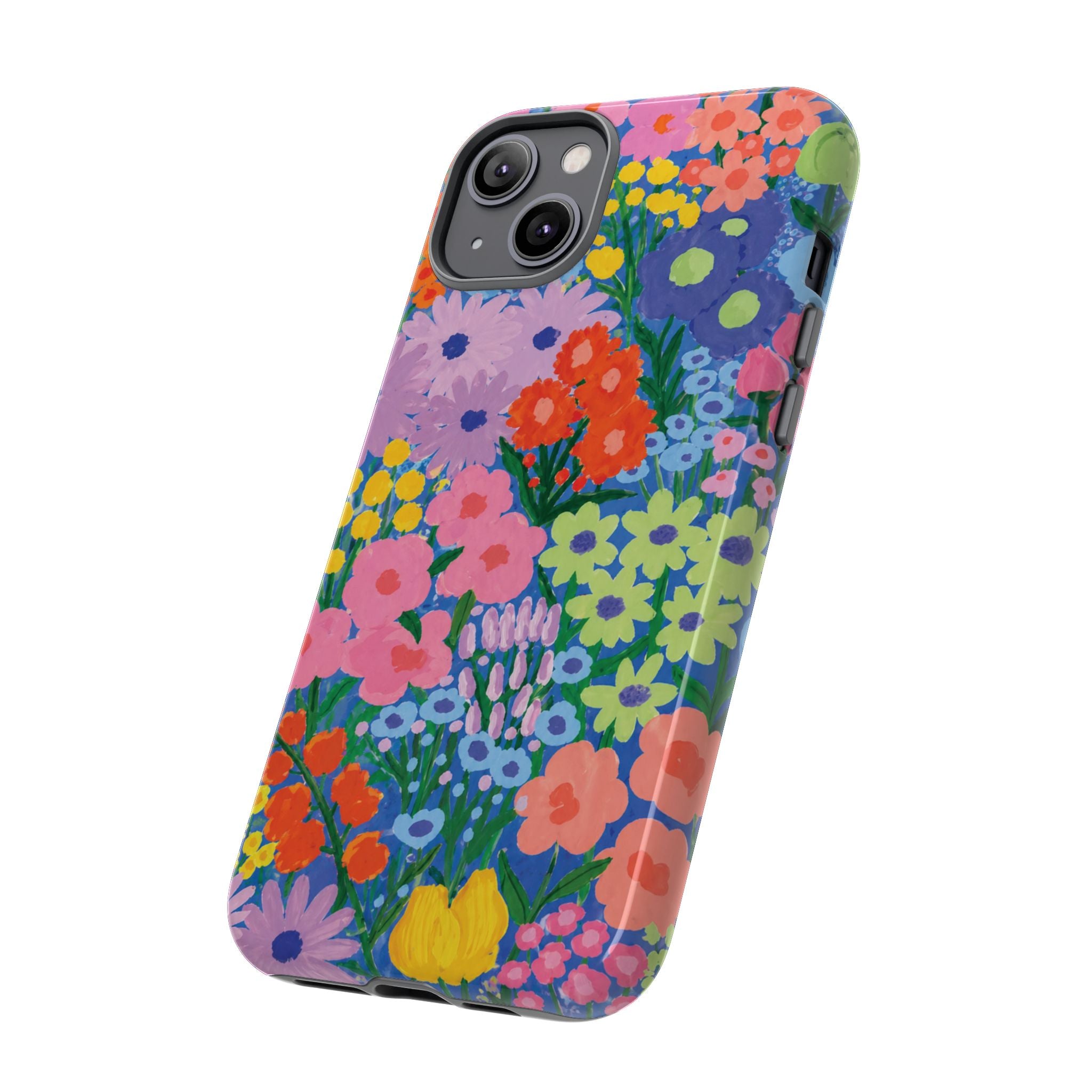Colorful Floral Pattern Cute Aesthetic Tough Case