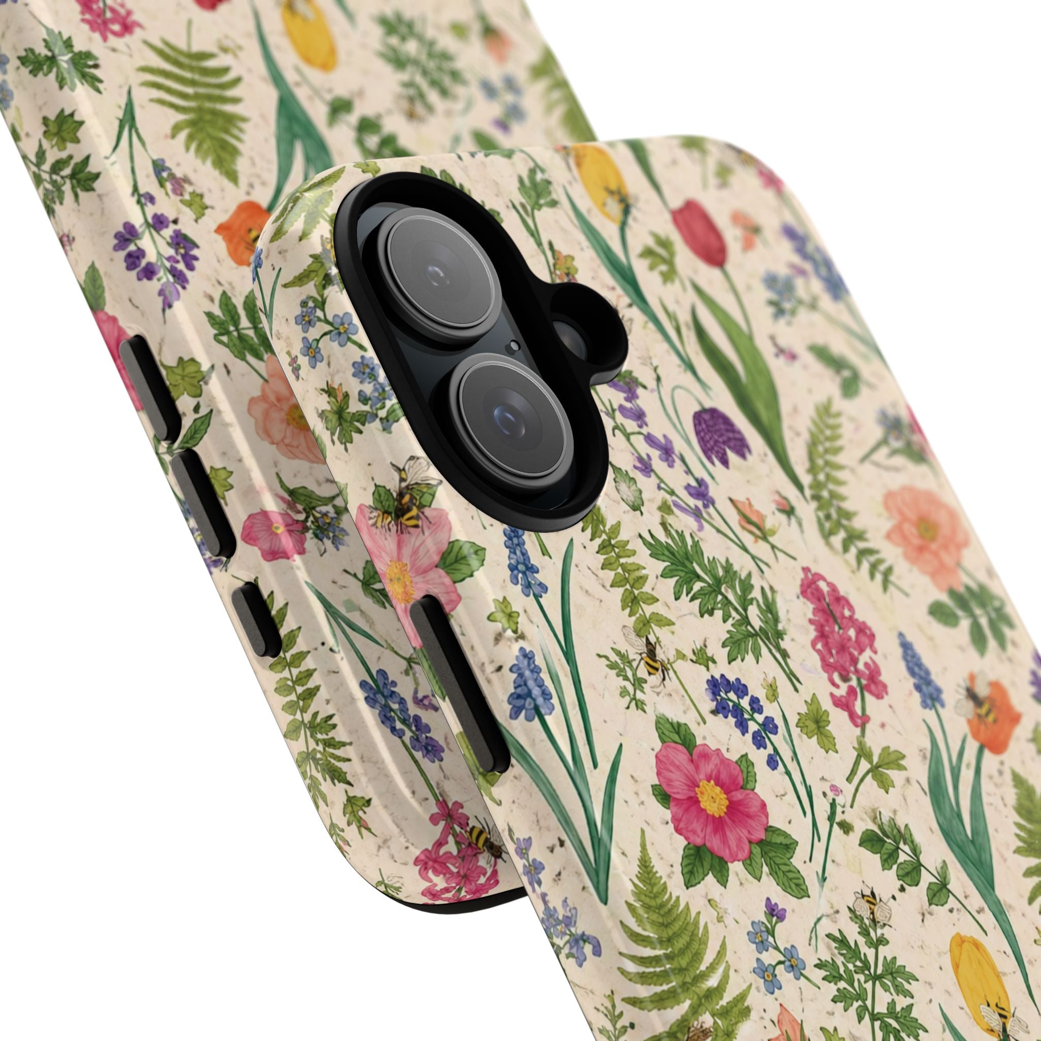 Spring Floral & Bee Pattern Tough Case