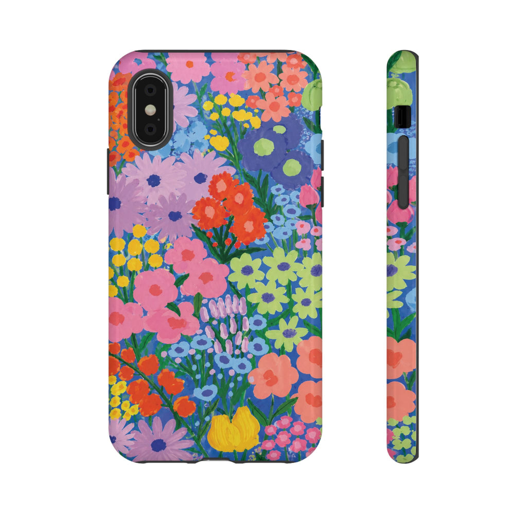 Colorful Floral Pattern Cute Aesthetic Tough Case