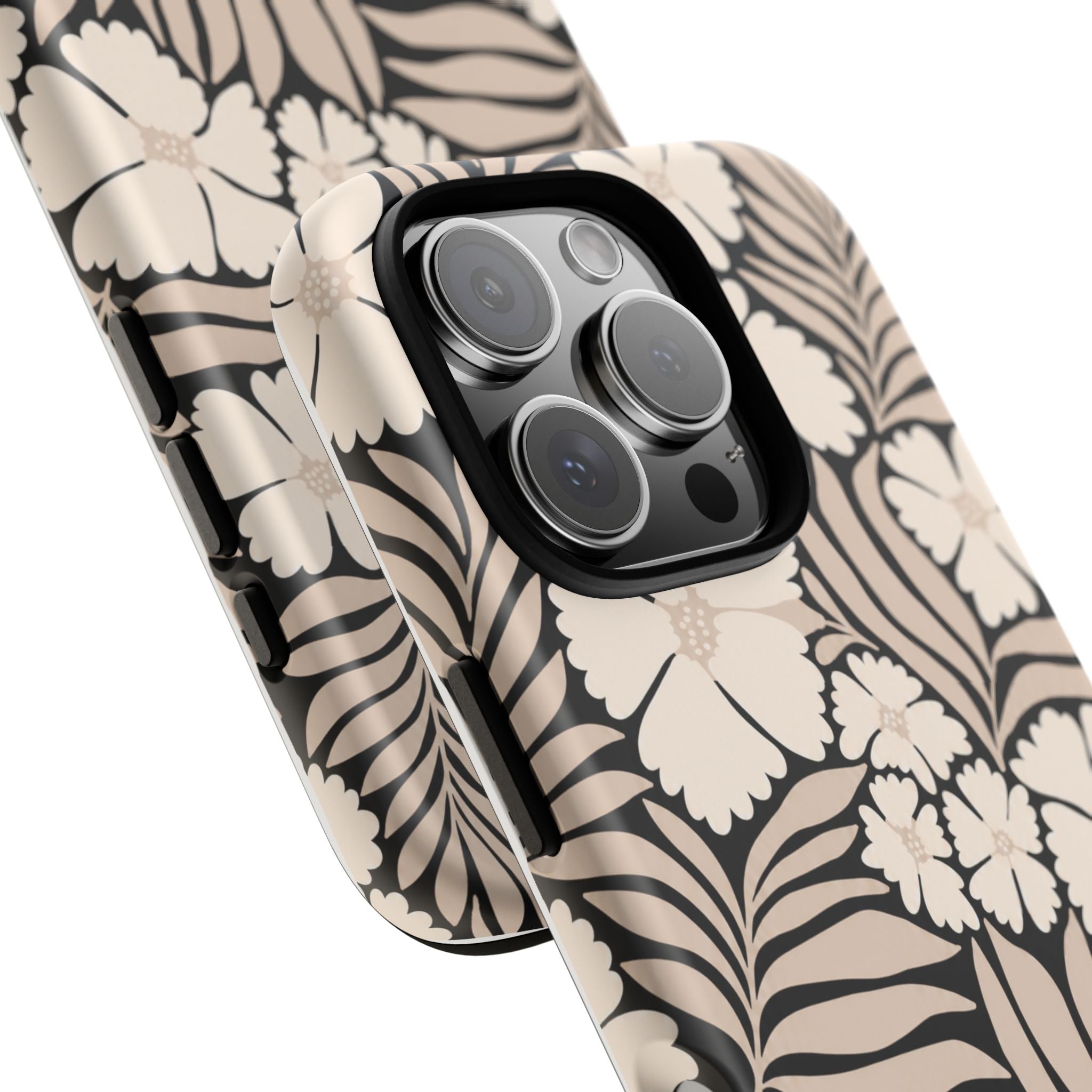Neutral Floral Silhouette Tough Case