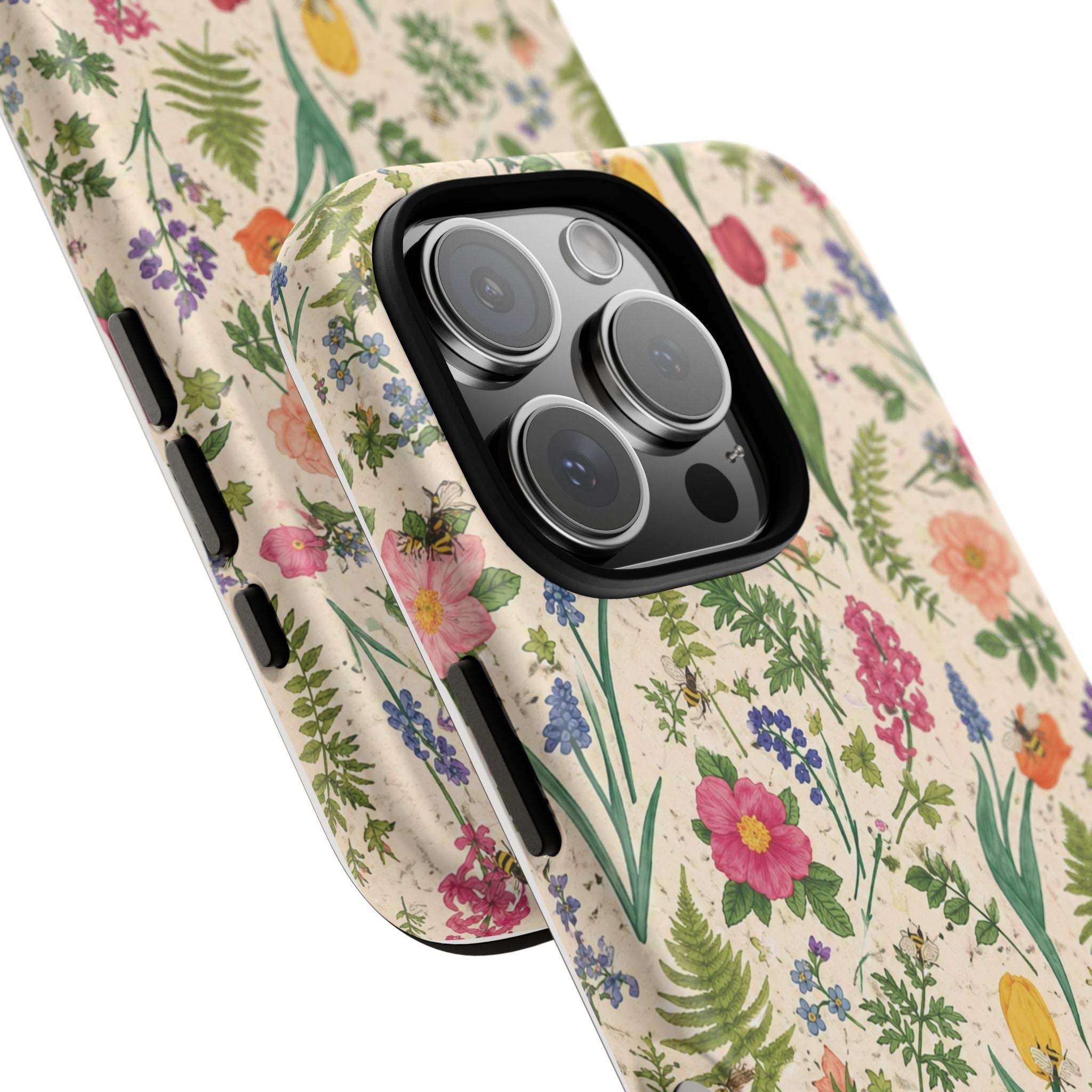 Spring Floral & Bee Pattern Tough Case