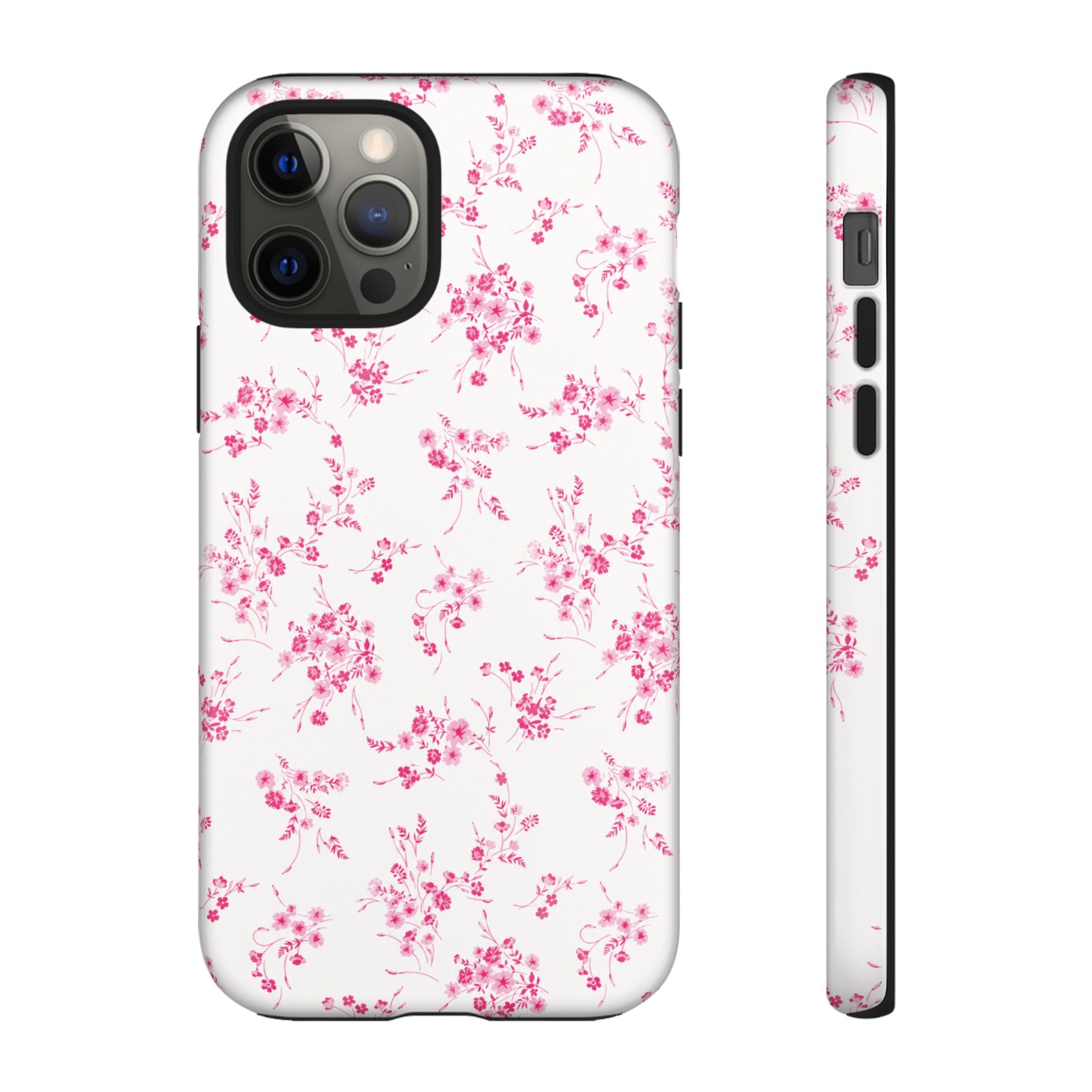 Burgundy Ditsy Floral Tough Case