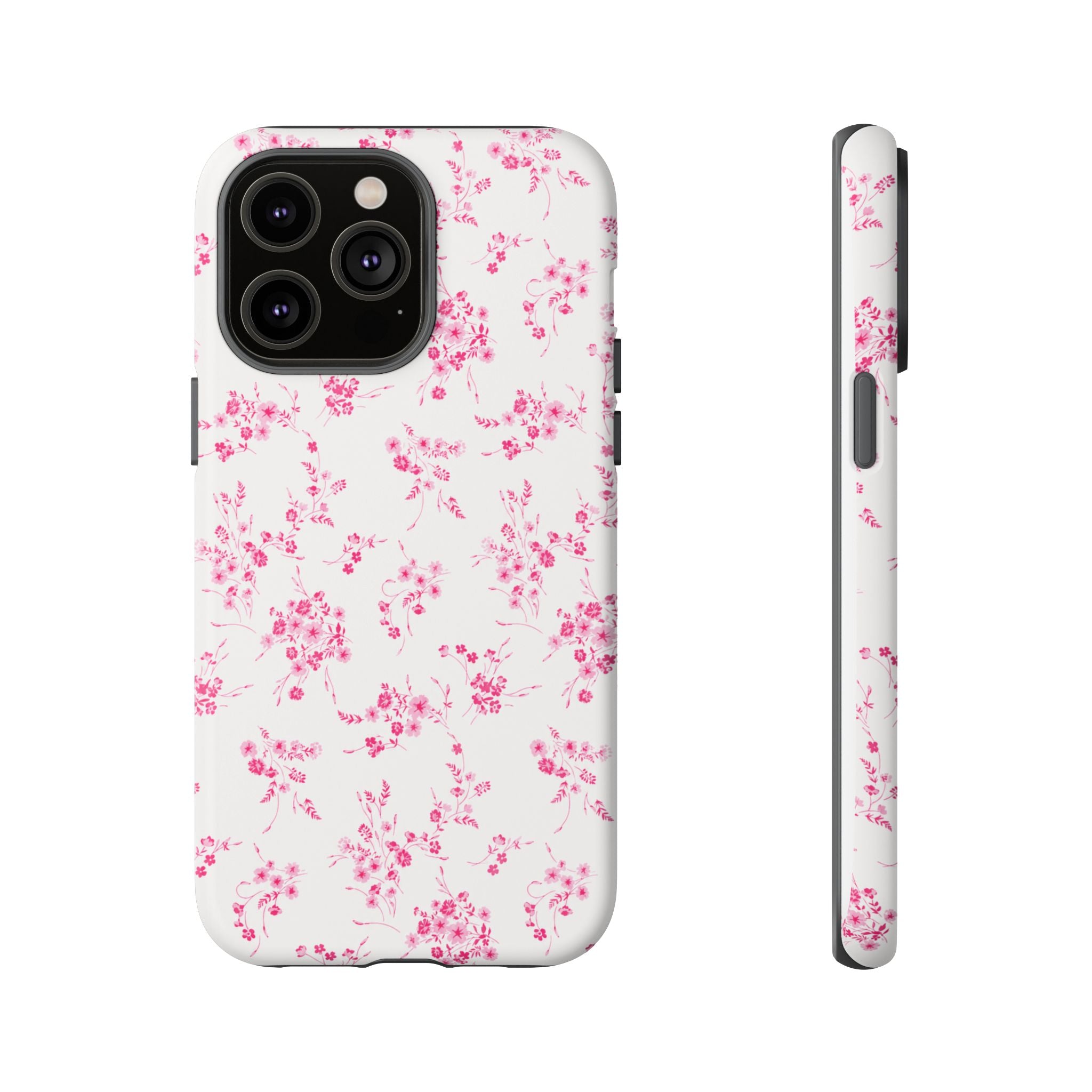 Burgundy Ditsy Floral Tough Case