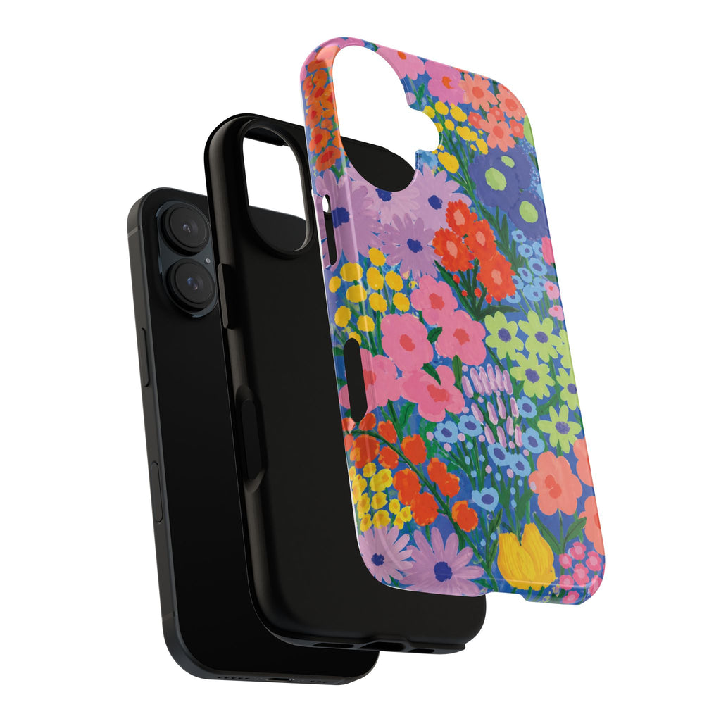 Colorful Floral Pattern Cute Aesthetic Tough Case