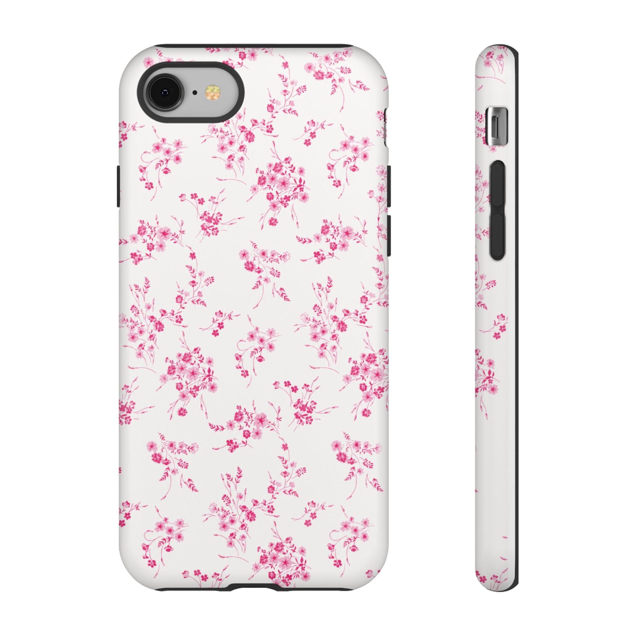 Burgundy Ditsy Floral Tough Case