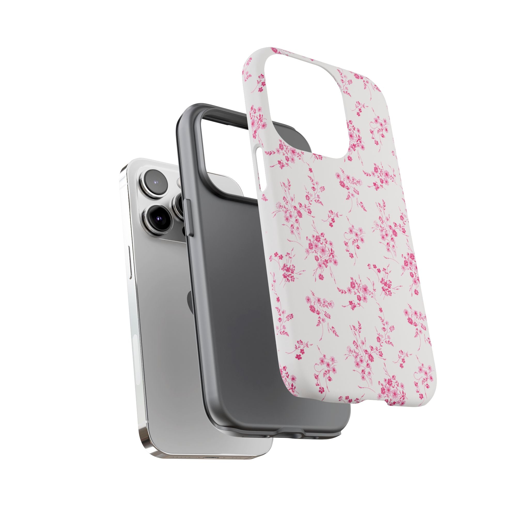 Burgundy Ditsy Floral Tough Case