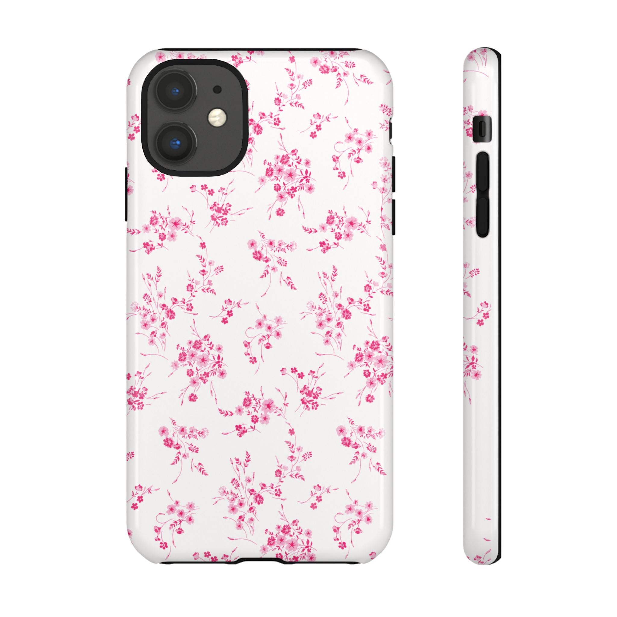 Burgundy Ditsy Floral Tough Case