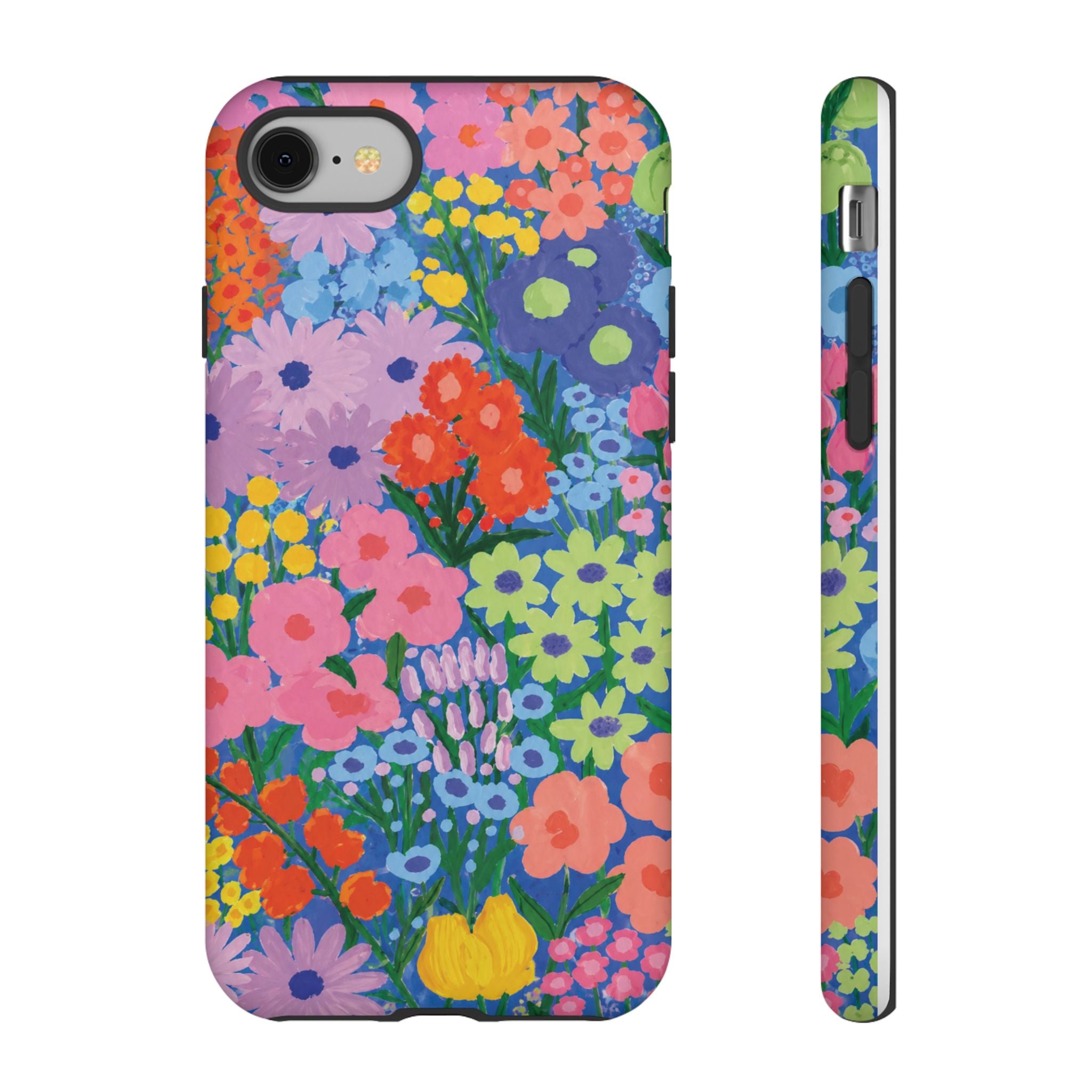 Colorful Floral Pattern Cute Aesthetic Tough Case