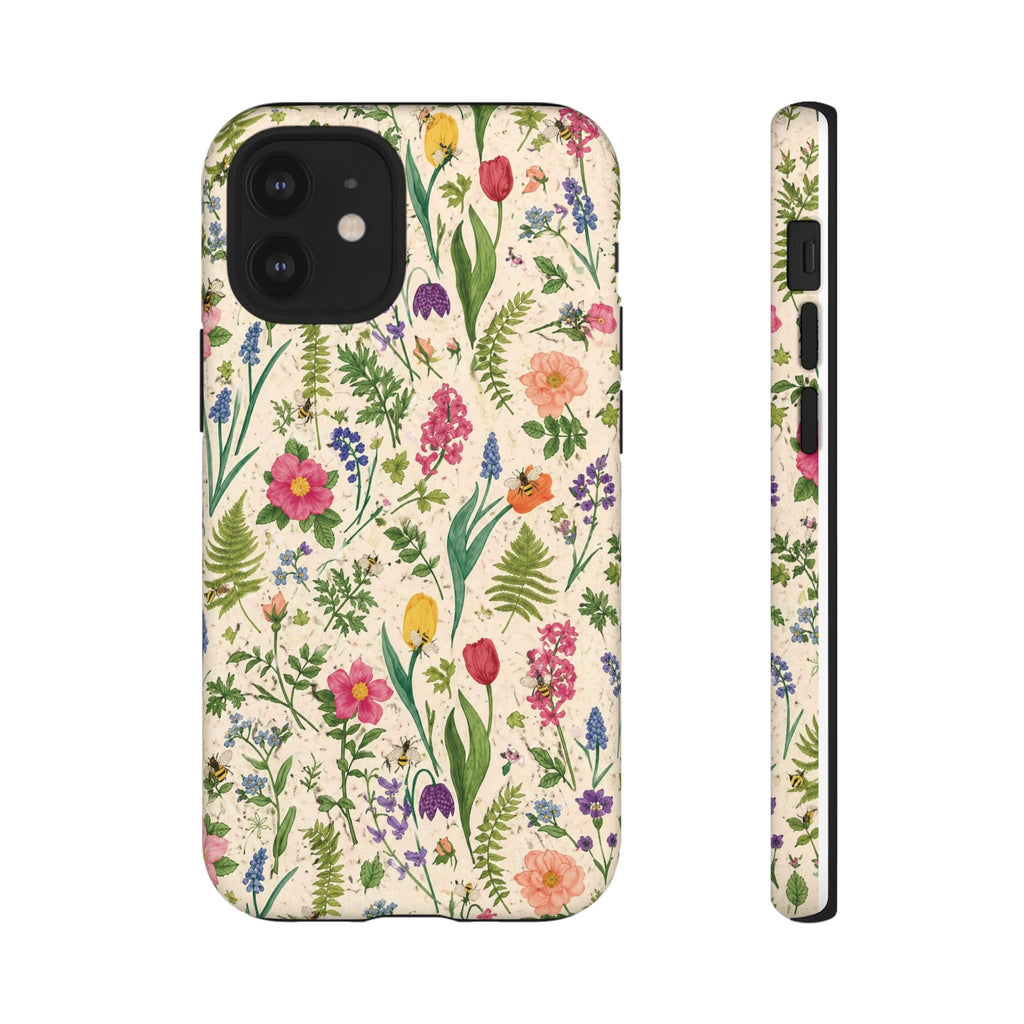 Spring Floral & Bee Pattern Tough Case