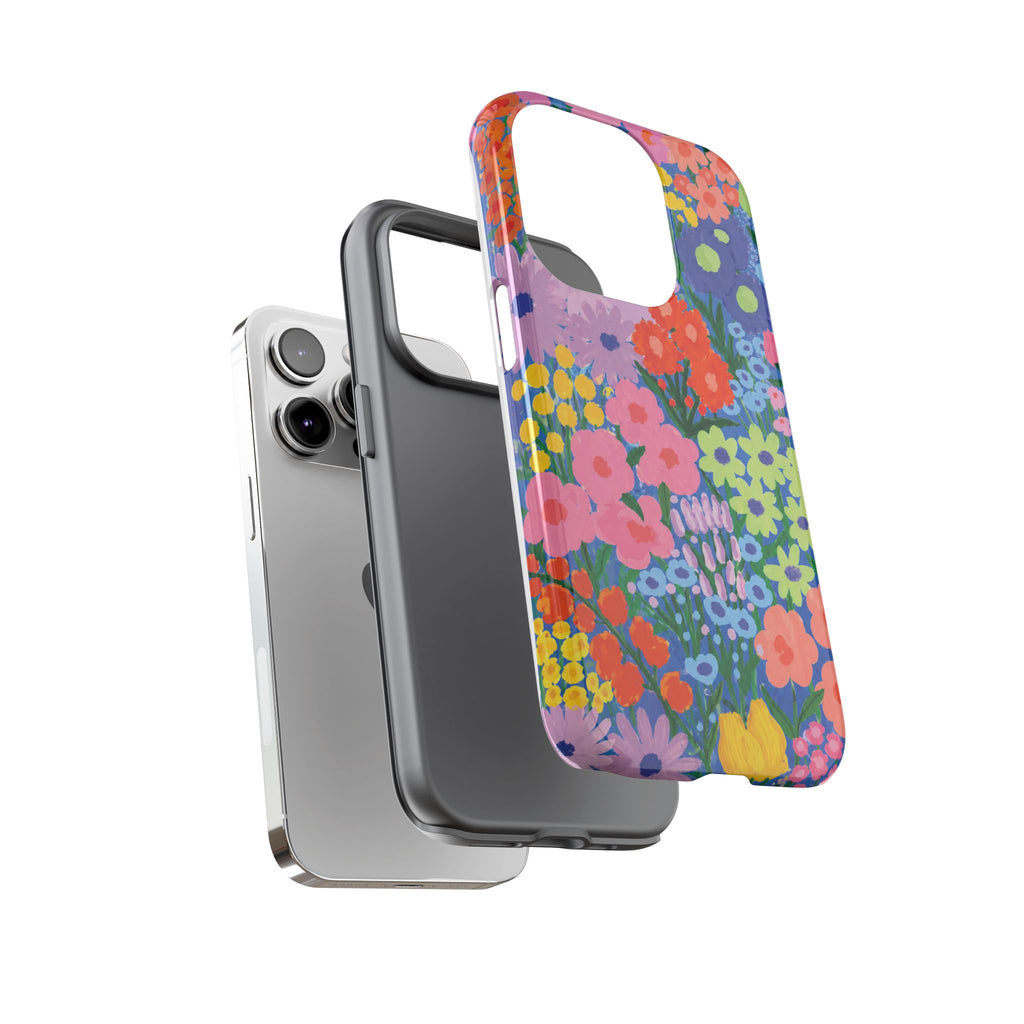 Colorful Floral Pattern Cute Aesthetic Tough Case