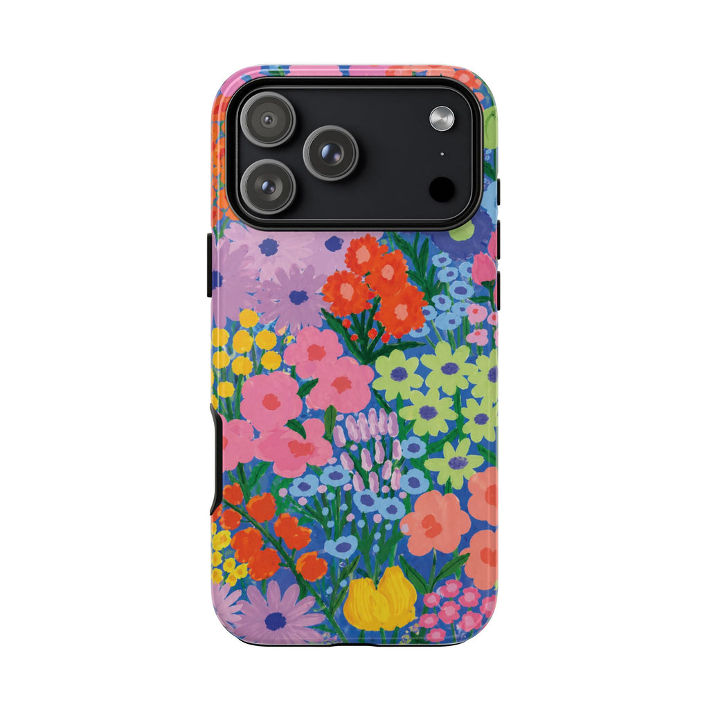 Colorful Floral Pattern Cute Aesthetic Tough Case