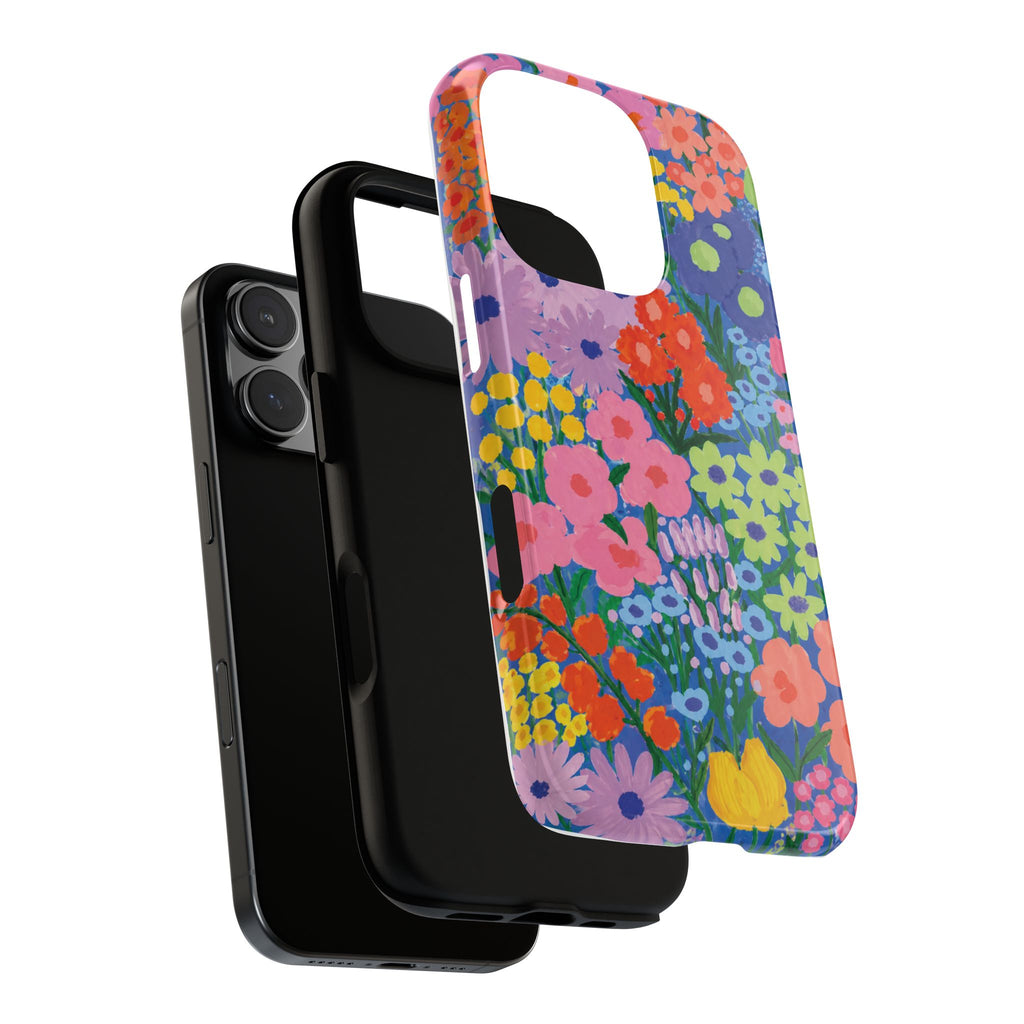 Colorful Floral Pattern Cute Aesthetic Tough Case