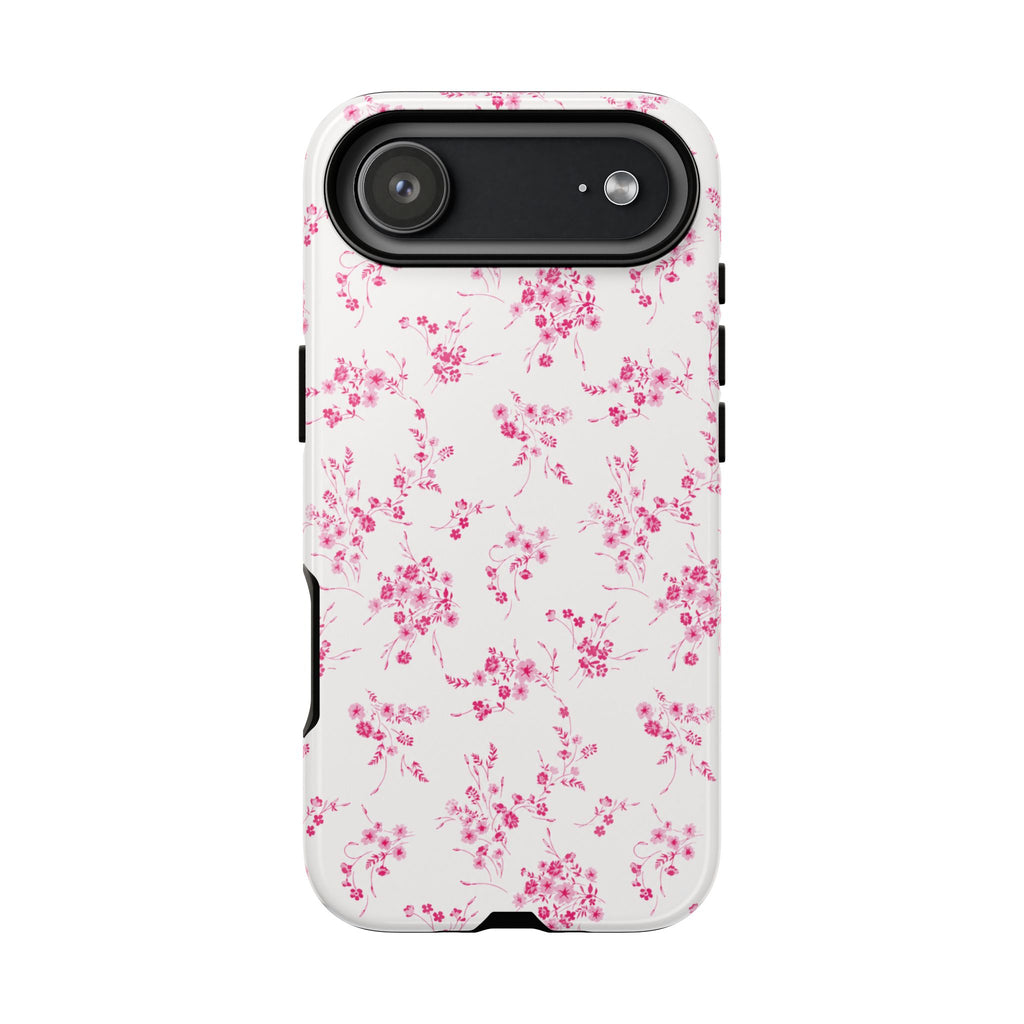 Burgundy Ditsy Floral Tough Case