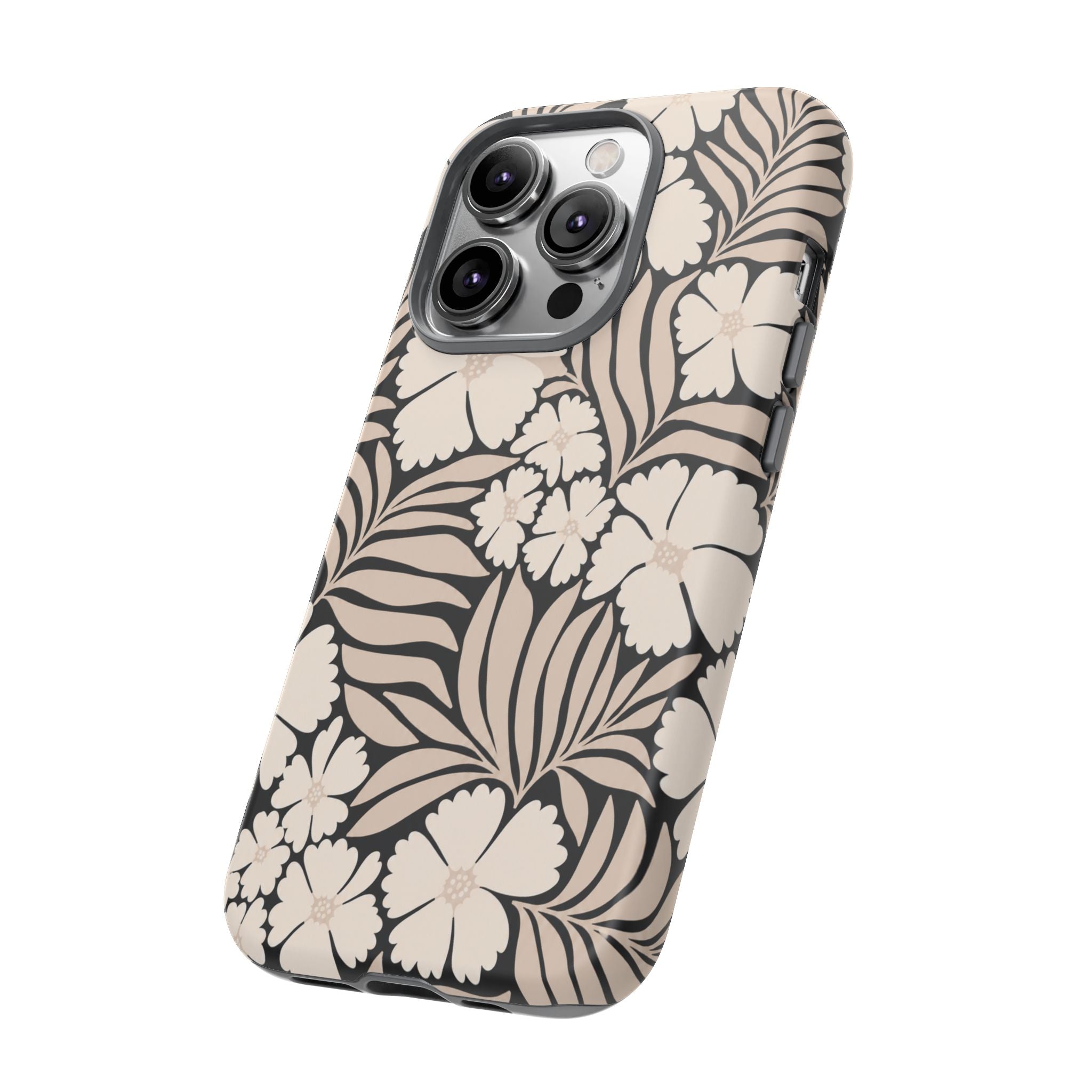 Neutral Floral Silhouette Tough Case