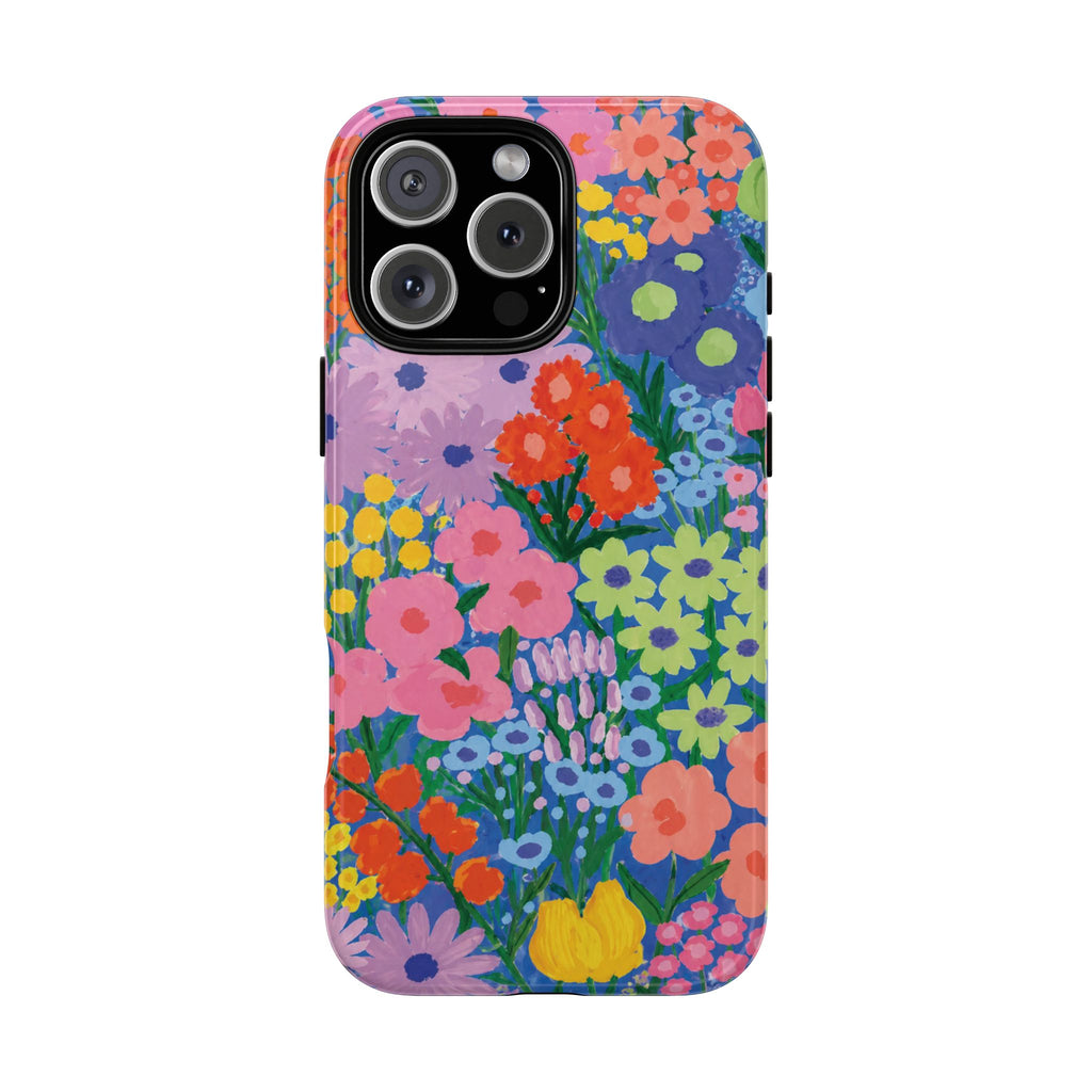 Colorful Floral Pattern Cute Aesthetic Tough Case