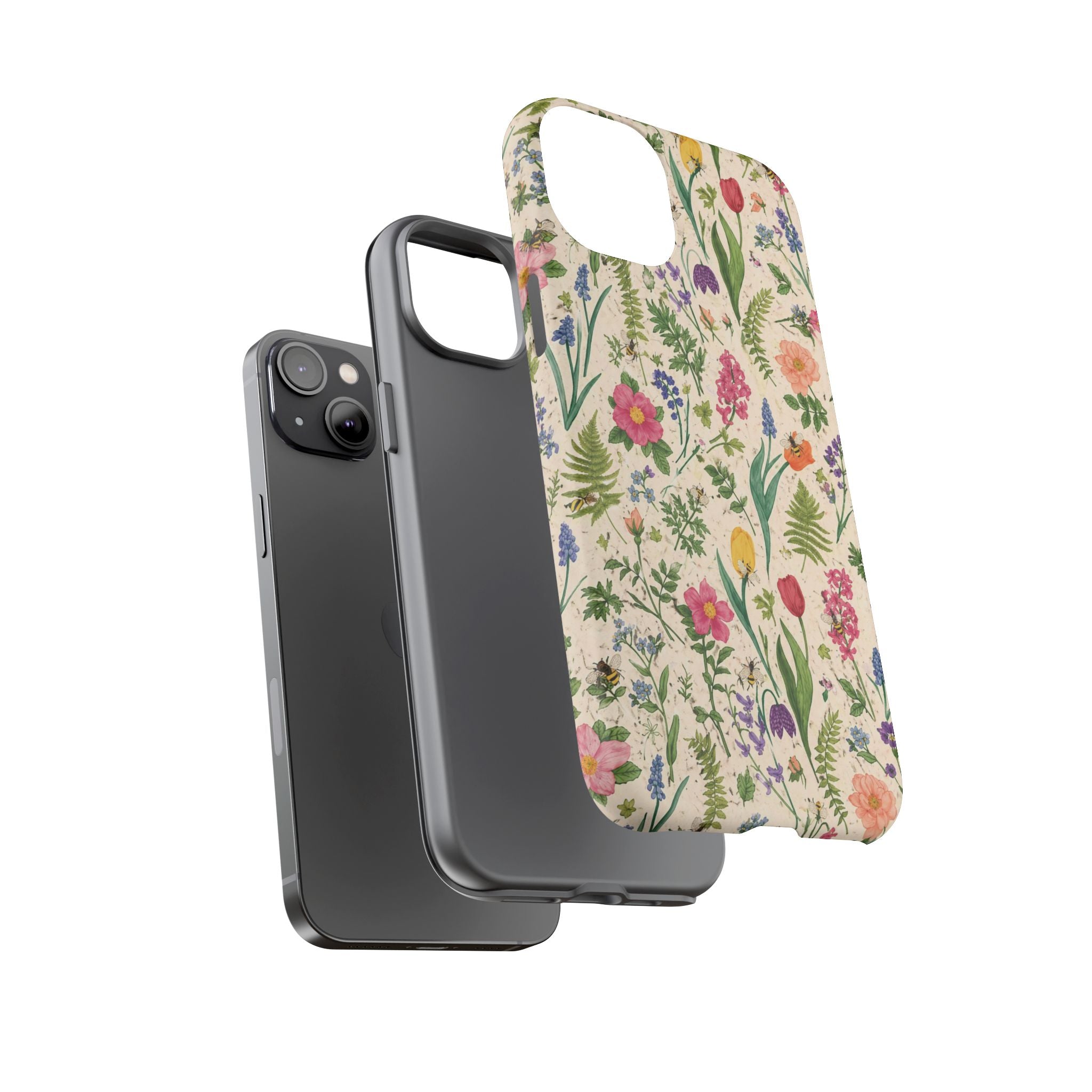 Spring Floral & Bee Pattern Tough Case