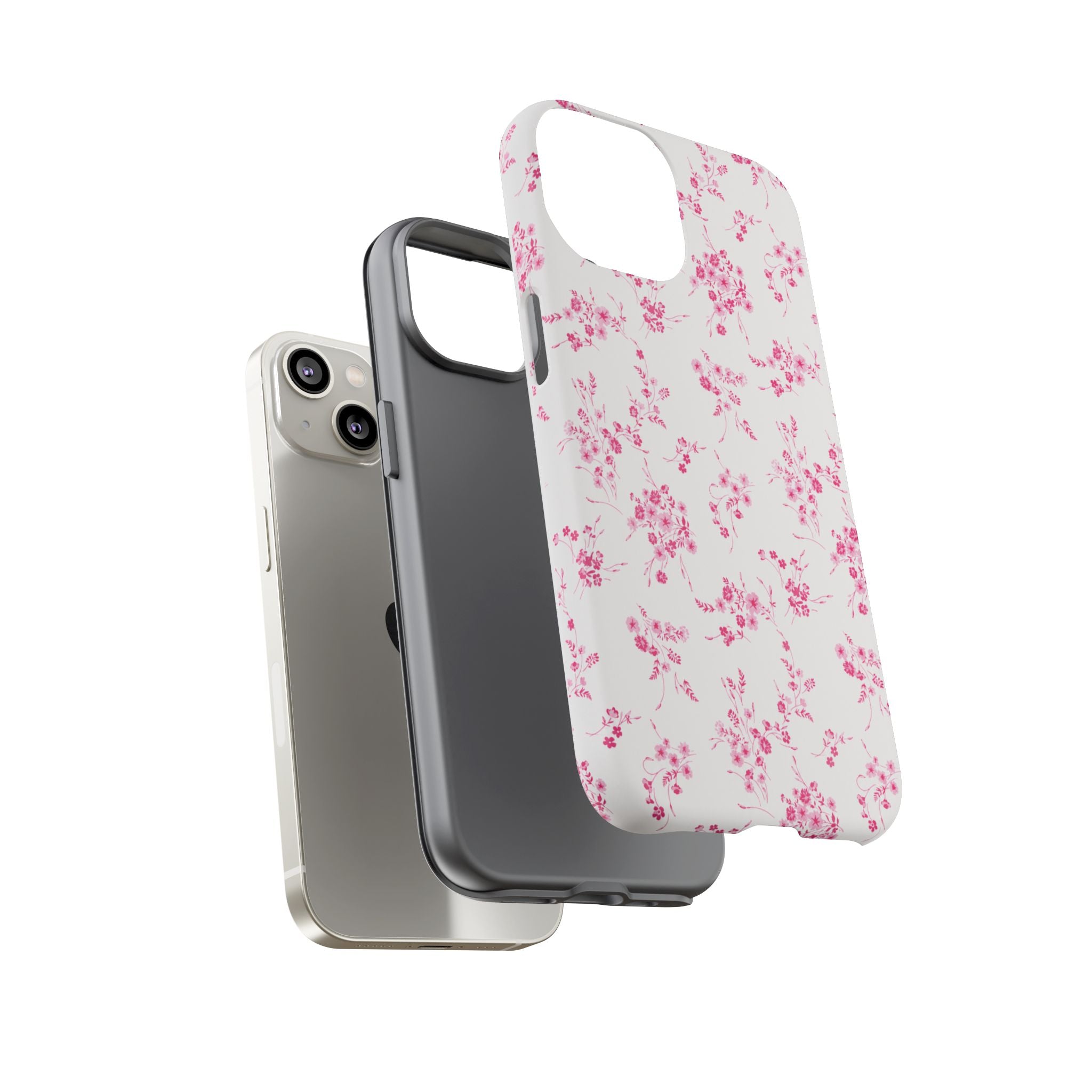 Burgundy Ditsy Floral Tough Case