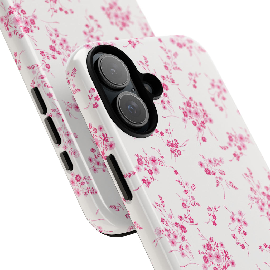 Burgundy Ditsy Floral Tough Case