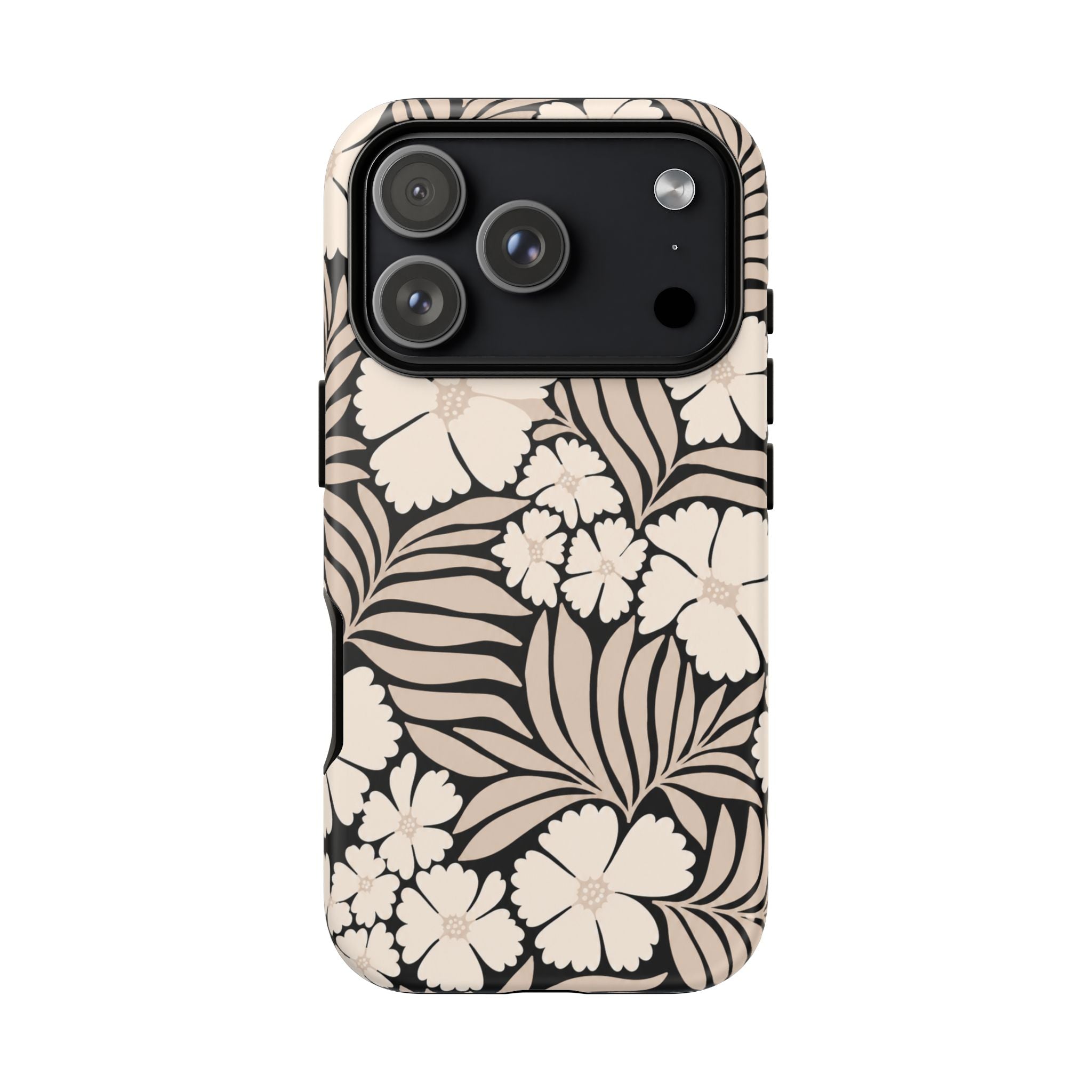 Neutral Floral Silhouette Tough Case