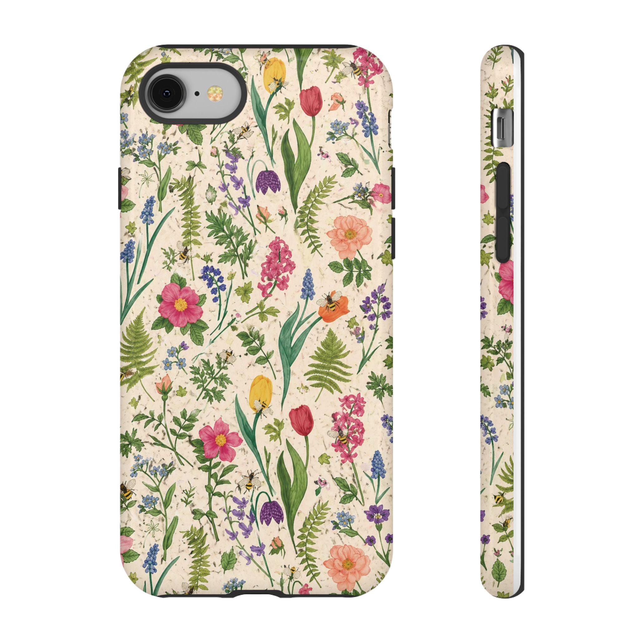 Spring Floral & Bee Pattern Tough Case