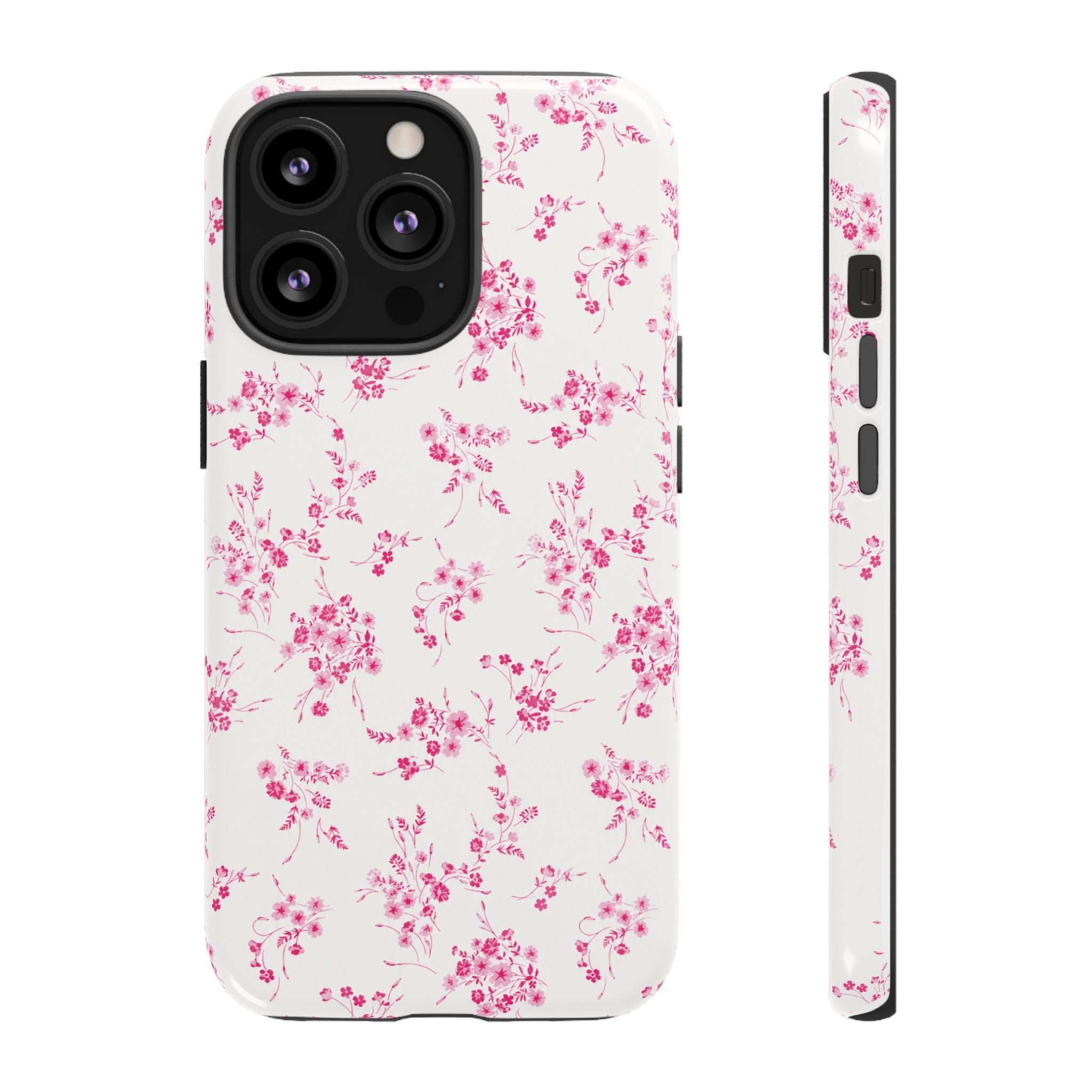 Burgundy Ditsy Floral Tough Case