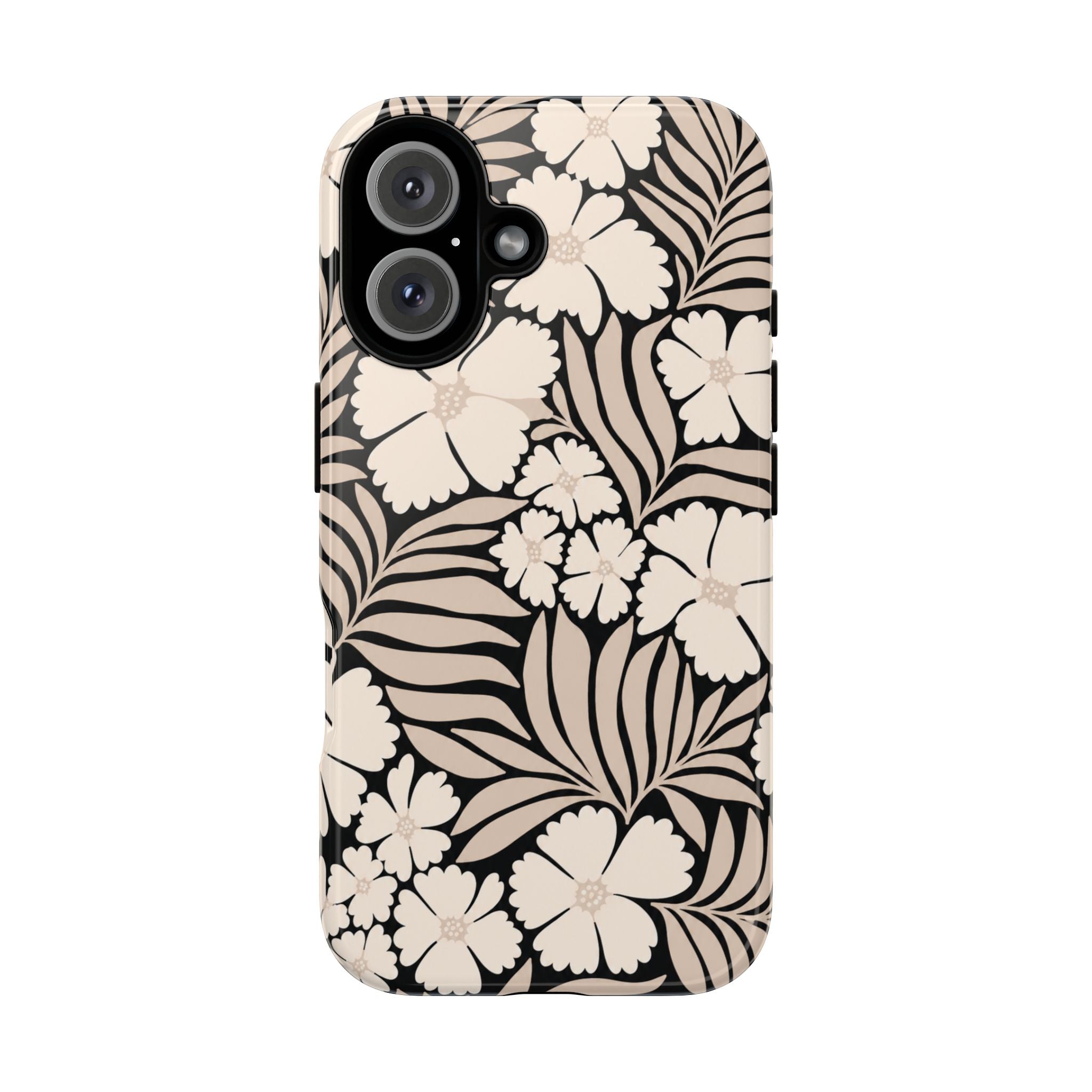 Neutral Floral Silhouette Tough Case