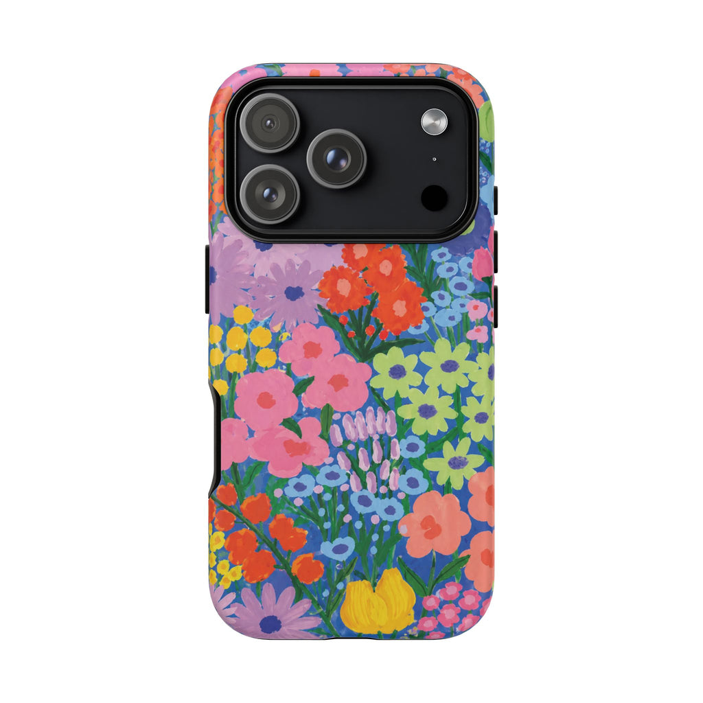 Colorful Floral Pattern Cute Aesthetic Tough Case